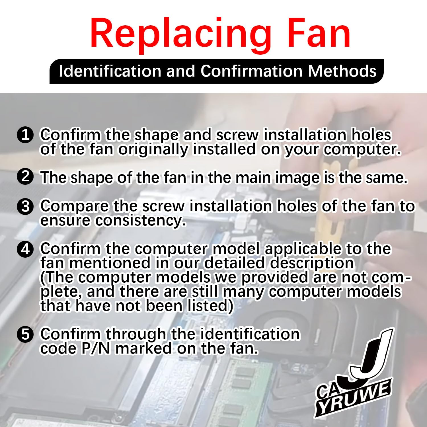 0KRK6P, Laptop CPU Cool Fan Replacement Compatible with Dell Inspiron 14 5410 5415 5418, 15 5510 5515 5518, 7400, 7415 2-In-1 2021 Series, for Vostro 14" 14 5410 5415, 5510 5515 image number 6