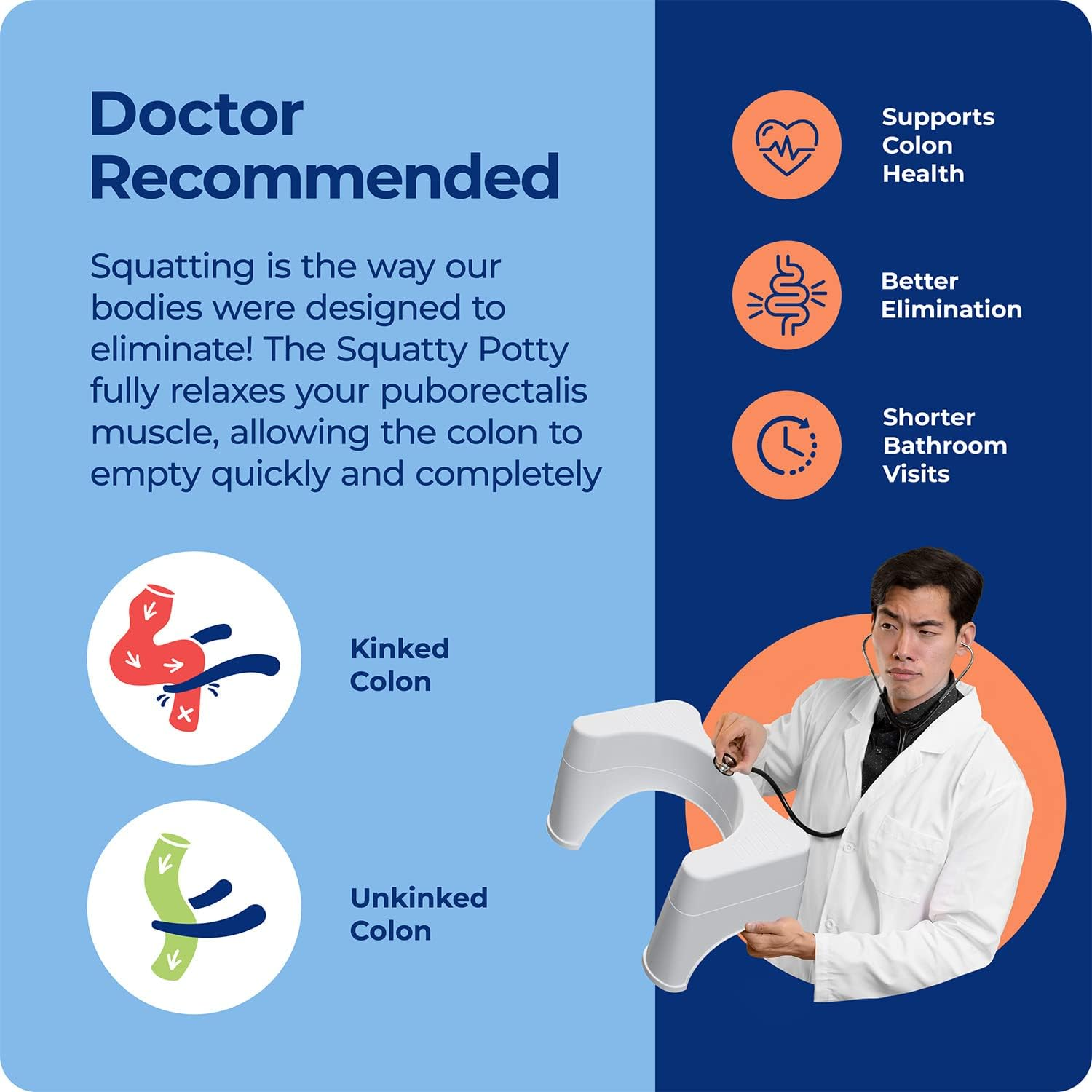 Squatty Potty Adjustable 2.0 Toilet Stool, 1.25 Kg image number 5