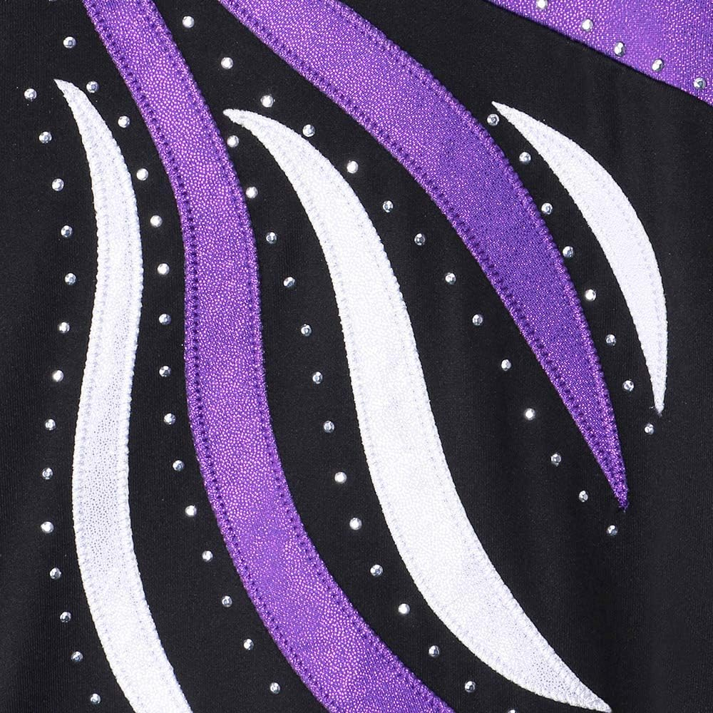 XFGIRLS Gymnastics Leotards for Girls Long Sleeve Sparkle Leotards Shiny Athletic Ballet Dance Leotards 3-14 Years image number 1