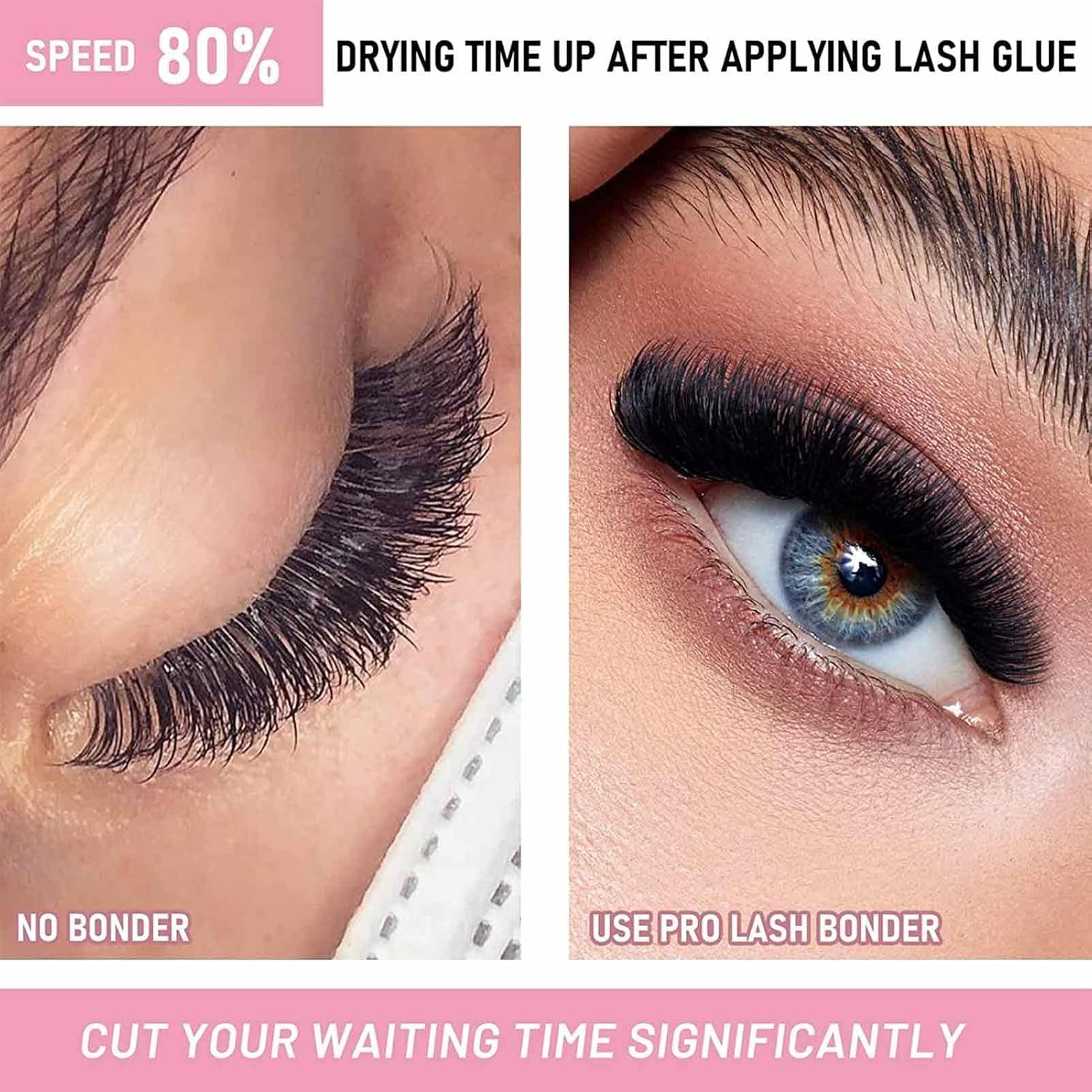 Lash Bonder for Eyelash Extensions,Super Bonder for Lash Extension Glue | Glue Accelerator for Better Bond, Lash Seal Lock Glue Fume Reduce Irritation, Proof Water Oil for Longer