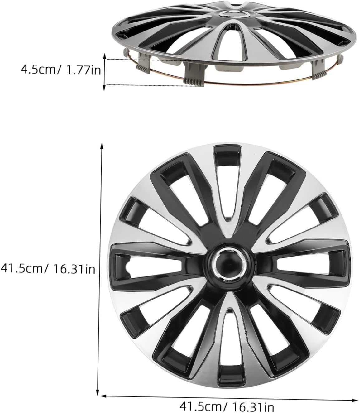 EXAOMBLE Automotive Wheel Hub Caps Wheel Rim Covers Car Truck Hubcaps Easy Install Modern Look Water Resistant image number 1