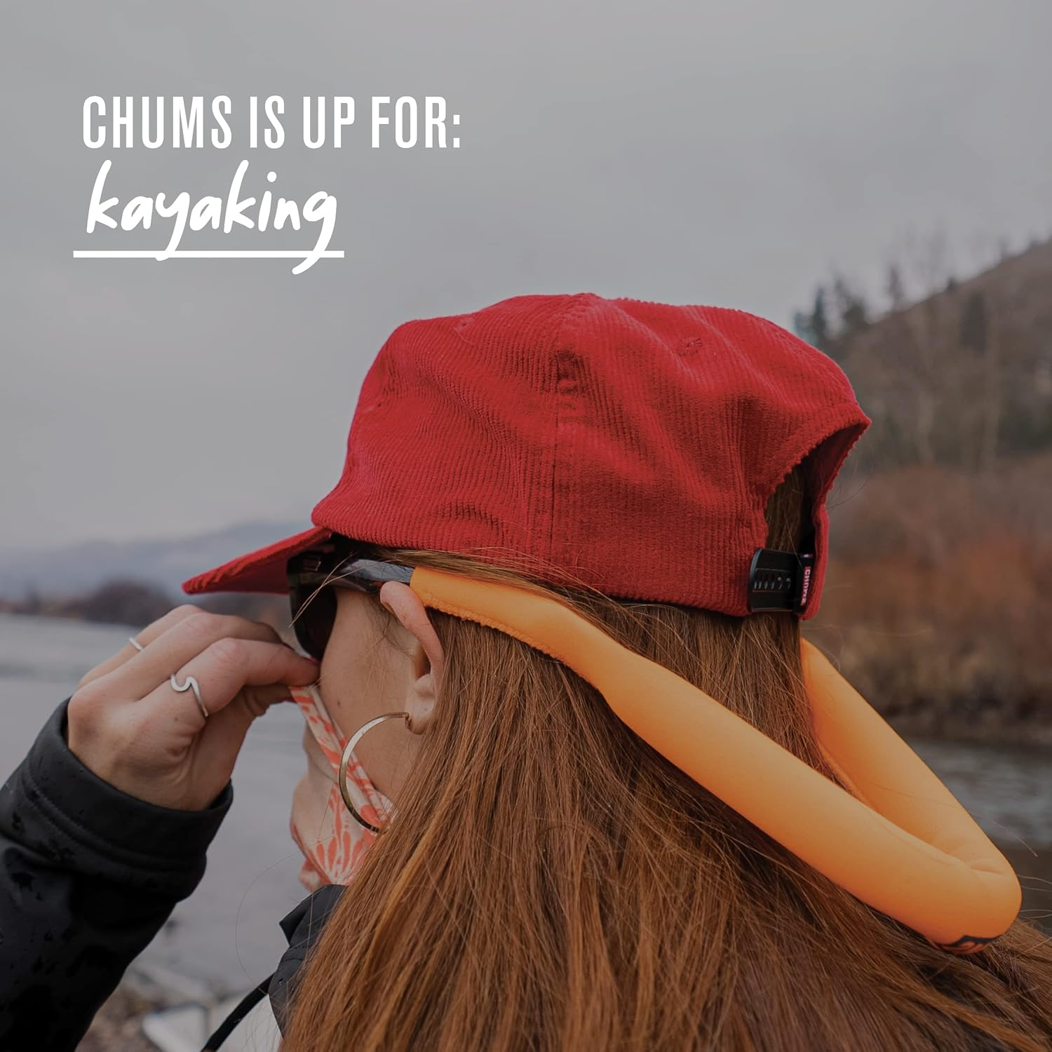 Chums Floating Neo Sunglass Retainer - Universal Fit Neoprene Eyewear Sport Strap - Yellow image number 5