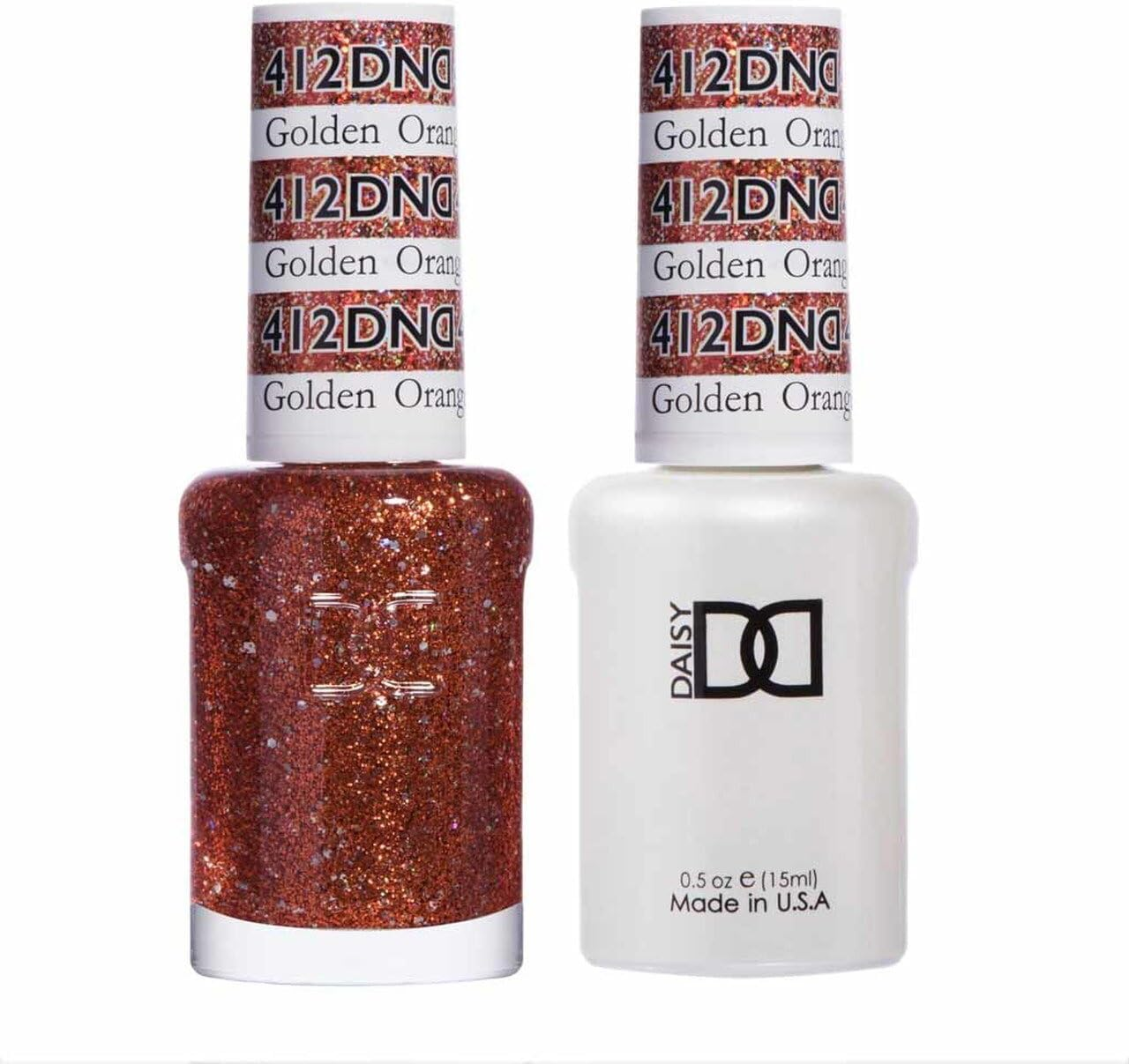 DND 412 Golden Orange Star - Daisy Collection Gel & Lacquer Duo 15Ml
