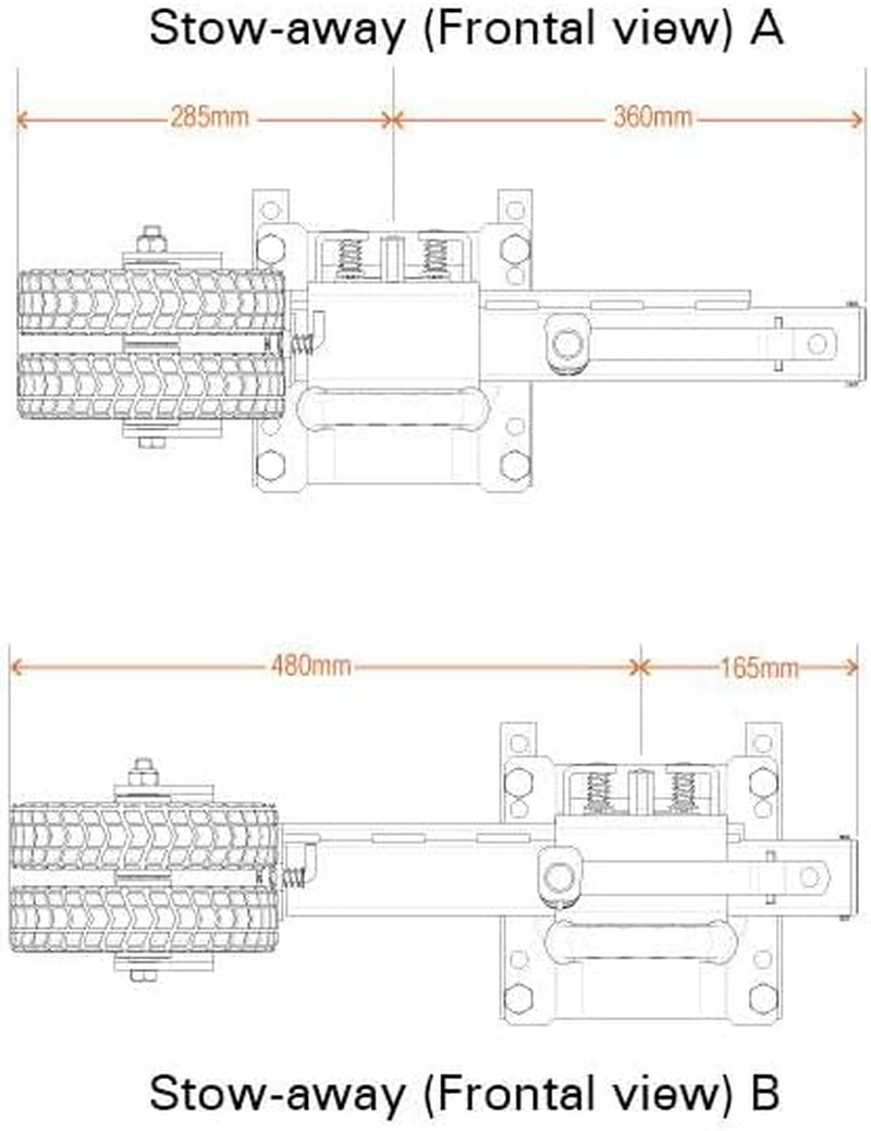 ARK Extreme Off-Road Jockey Wheel 750Kg Rated Adjustable Height Dual 285Mm image number 2