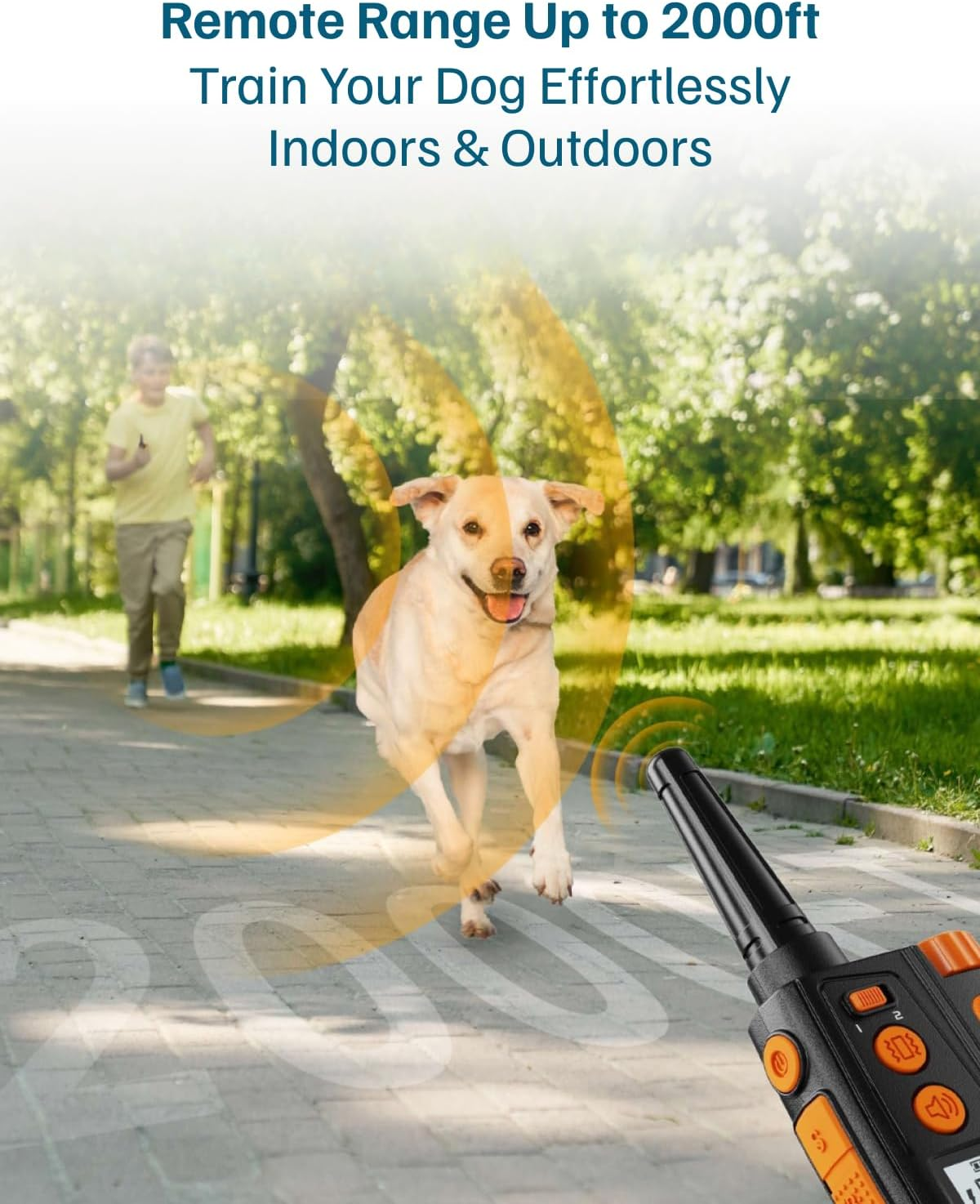 Anti Bark Collar for Dog Training: Barktec Bark Collars with Remote Control 2000Ft 3 Modes Beep Vibration Shock Dual Channel Waterproof Rechargeable Adjustable for Large Medium Small All Dogs