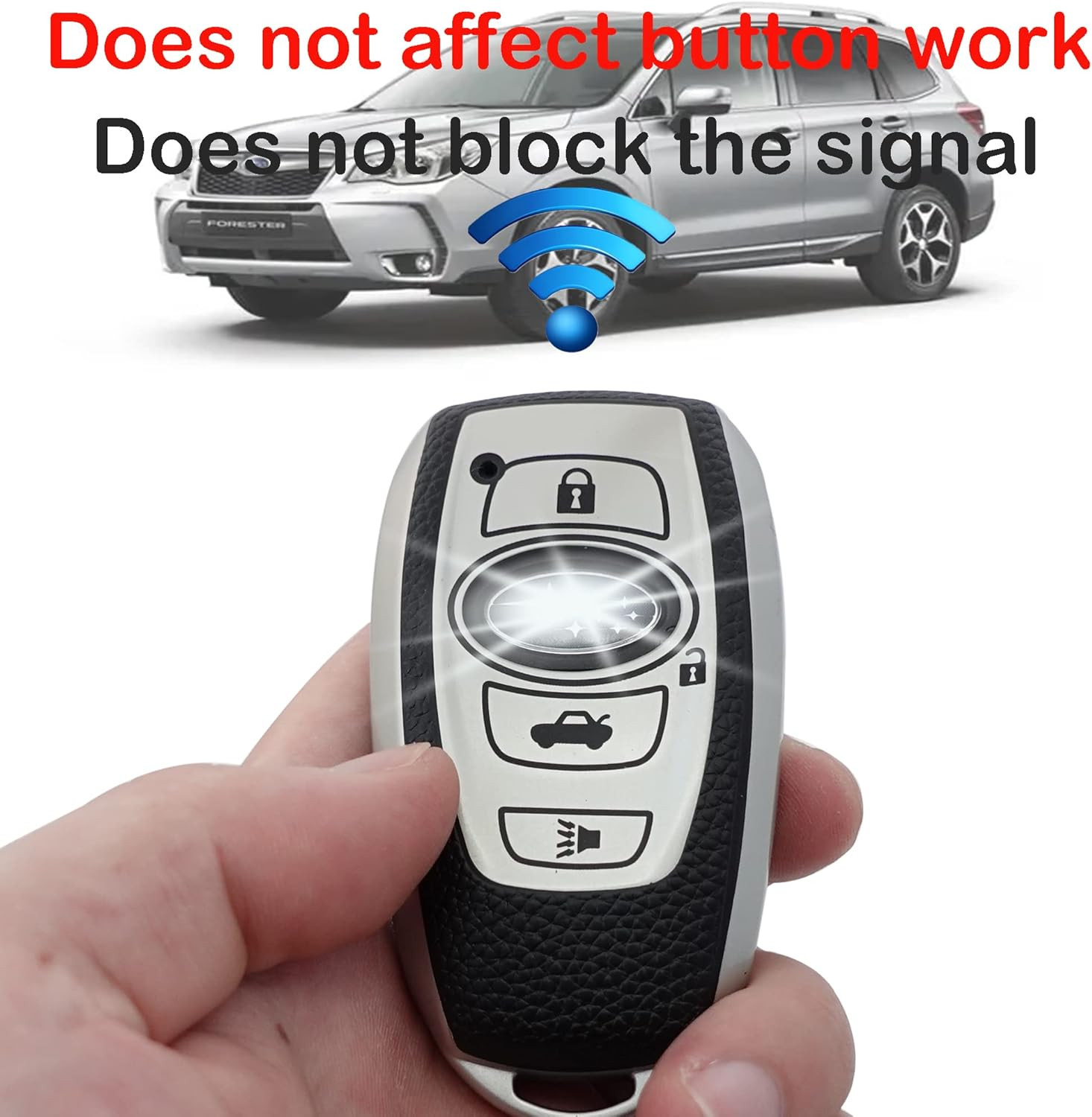 For Subaru Key Fob Cover Case with Keychain,Texture Soft TPU Key Case/Skin, Blue image number 6