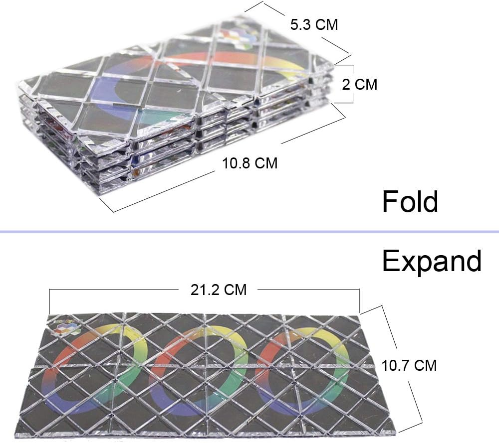 Goodplay Lingao 8 Panels 3 Rings Magic Folding Puzzle Cube Twisty Black image number 2