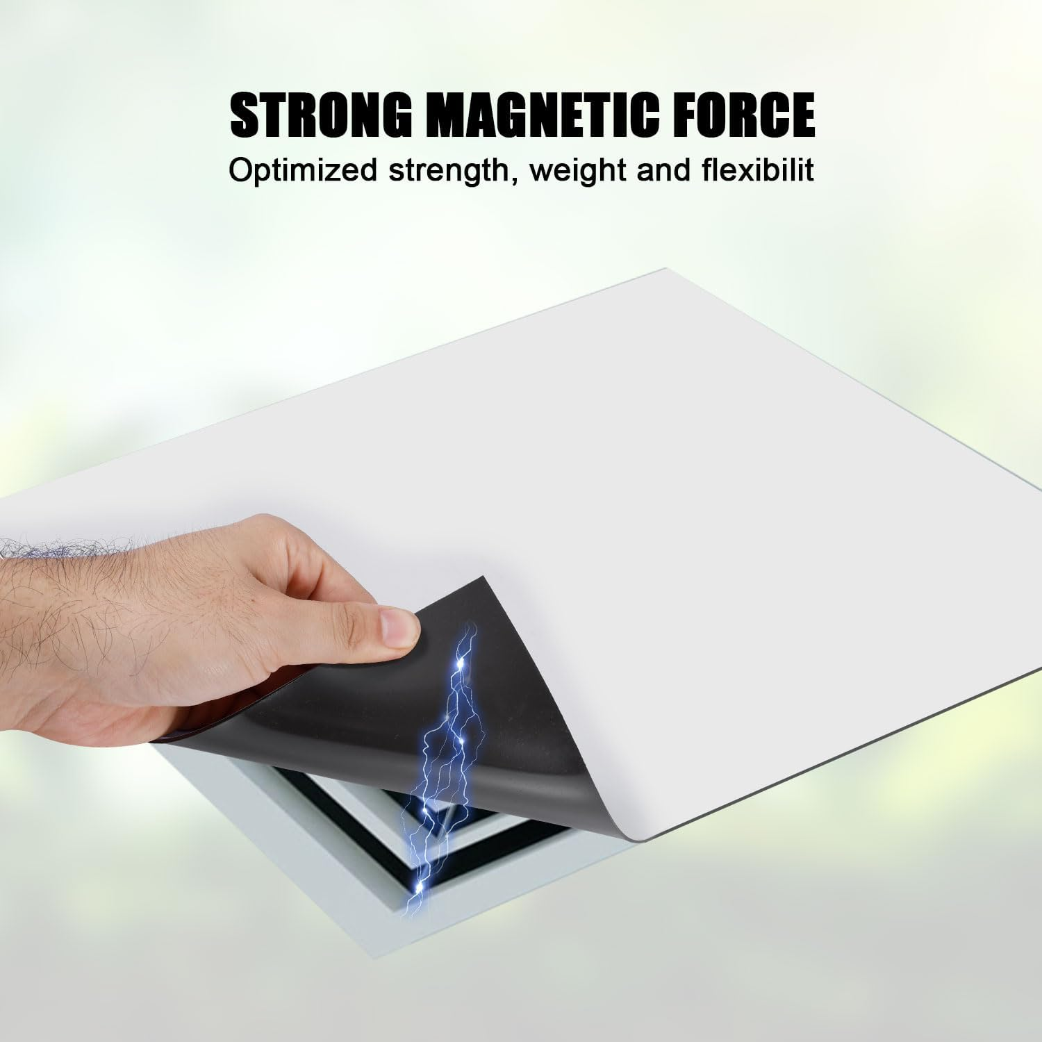 4Pcs Square Magnetic Vent Covers, 8X8 Inch High Strength Magnetic Vent Covers for Ceiling Air Vent Covers for Home Floor Ceiling Wall AC HVAC