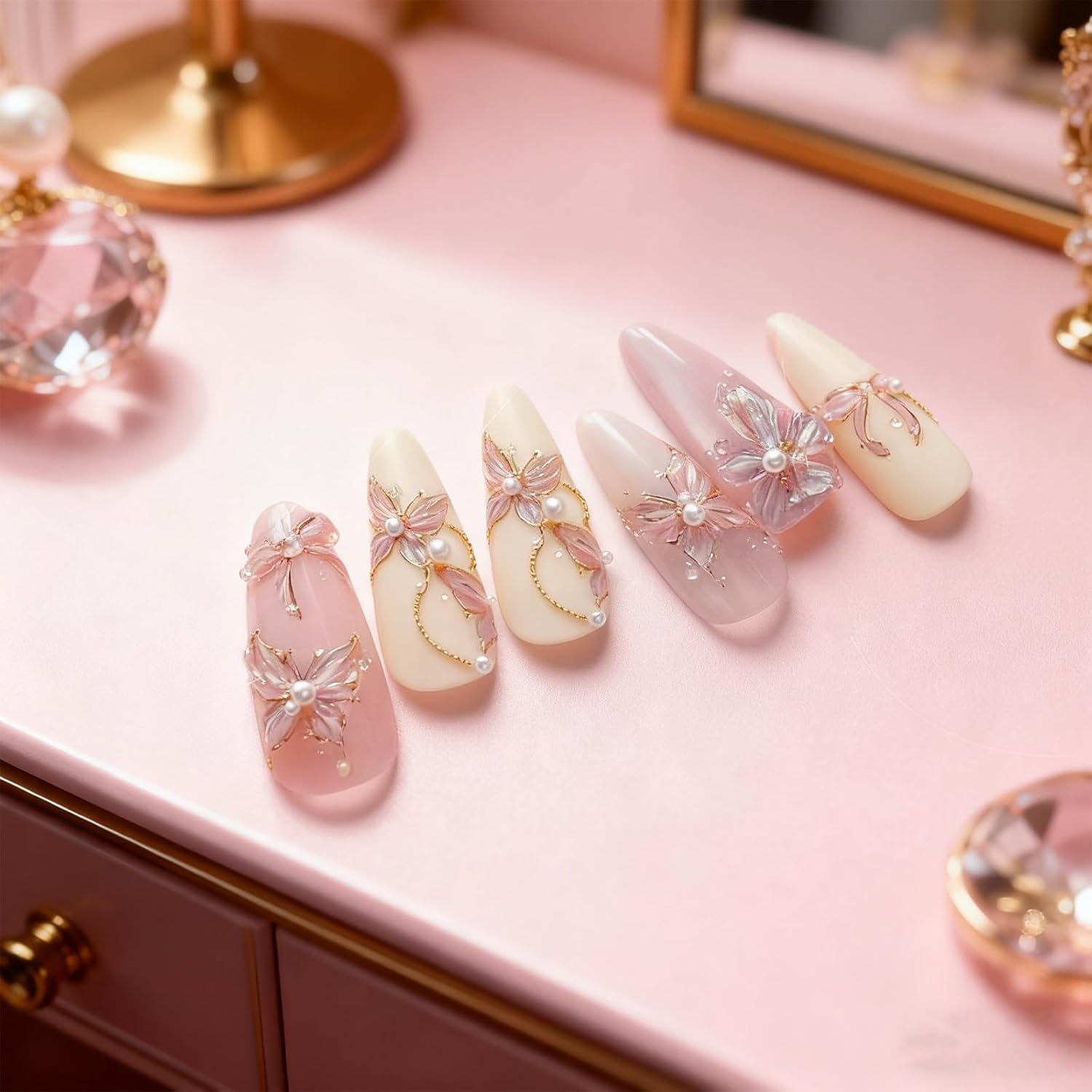 Jeyzuroa Nail Stickers for Nail Art, 5D Embossed Angel Nail Stickers Decals, Jelly Butterfly Manicure Accessories for Women Girls DIY Nail Art Decorations Supplies image number 2