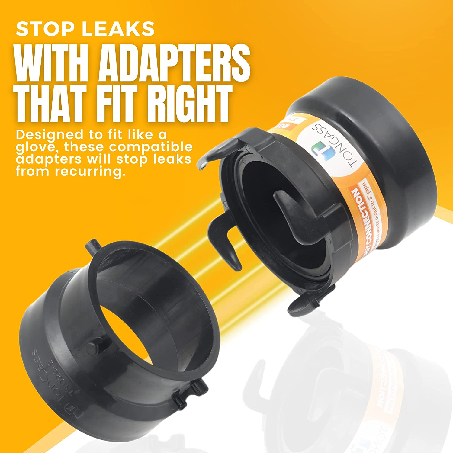 Tongass (Combo Pack) RV Sewer Hose Fitting Adapter to PVC, RV Sewer Connection & RV Sewer Termination Adapter - 3" Hub X Bayonet Hooks image number 6