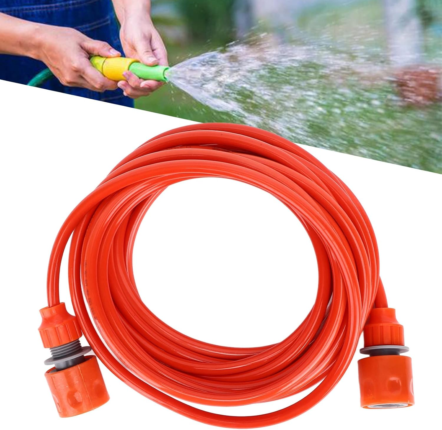 19.68Ft Garden Hose, High Pressure Soft Flexible Explosion Proof Antifreeze Garden Water Hose, Heavy Duty Plastic Water Pipe for Garden Irrigation, Garden Watering, Car Washing image number 2