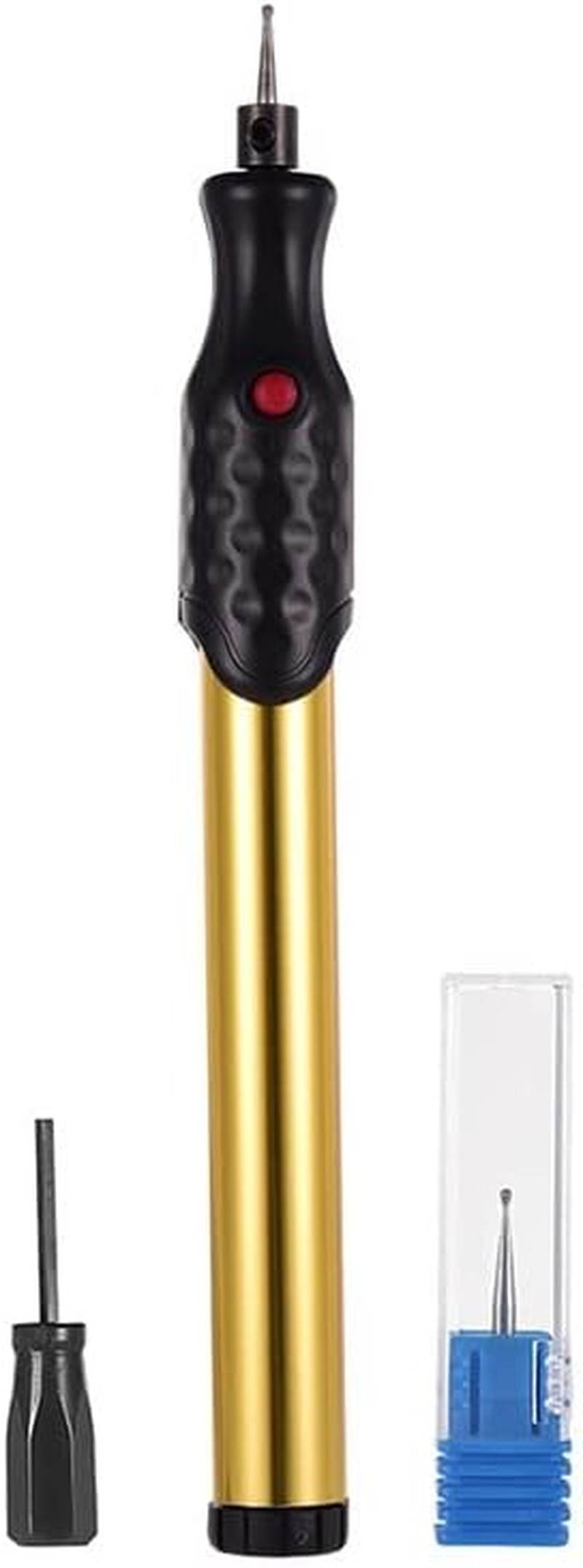 Tool Ceramic Metal Wood Engraving Pen Glass Electric Micro Engraver Diamond, 5.51X0.55 Inches, Includes Spare Grinding Head & Spanner image number 4