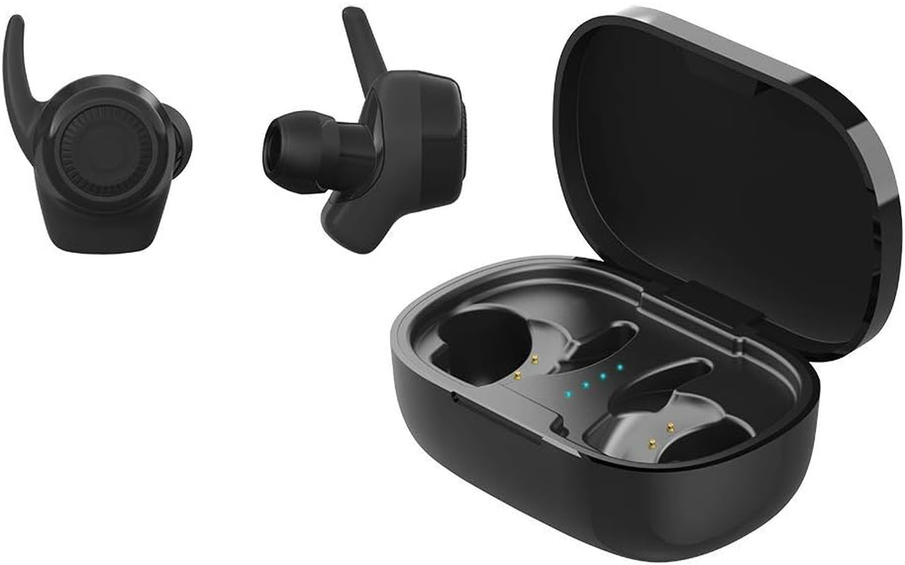 STREETZ TWS-112 Stereo Bluetooth Headphones In-Ear Wireless Headphones, Bluetooth 5.0 Earbuds with Built-In Microphone and Quick Charging Case up to 16 Hours of Music Playback, Comfortable Grip image number 3