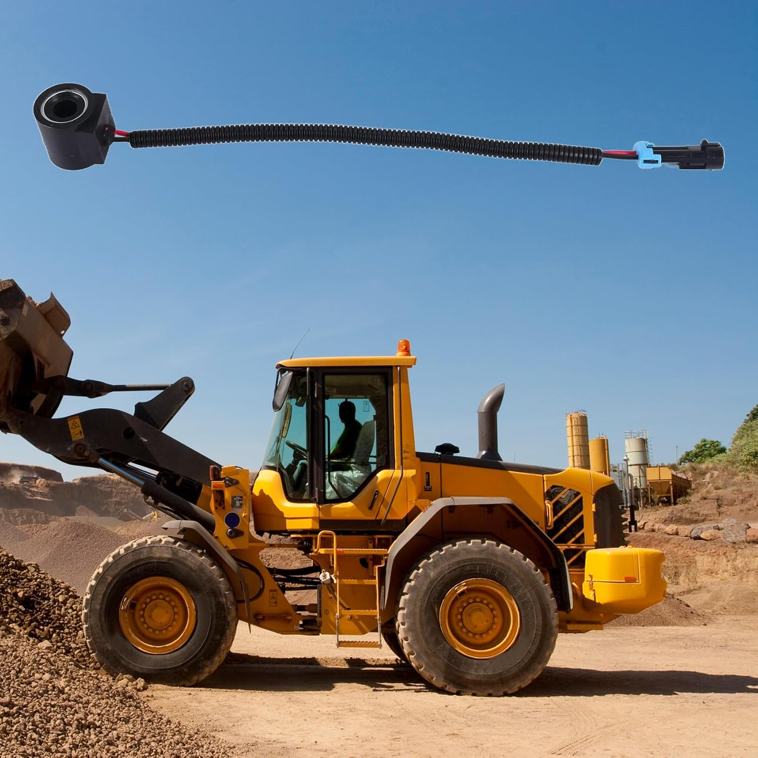 Engine Solenoid Valve 6309311 Coil/Connector for Loaders, 12V DC 6671025