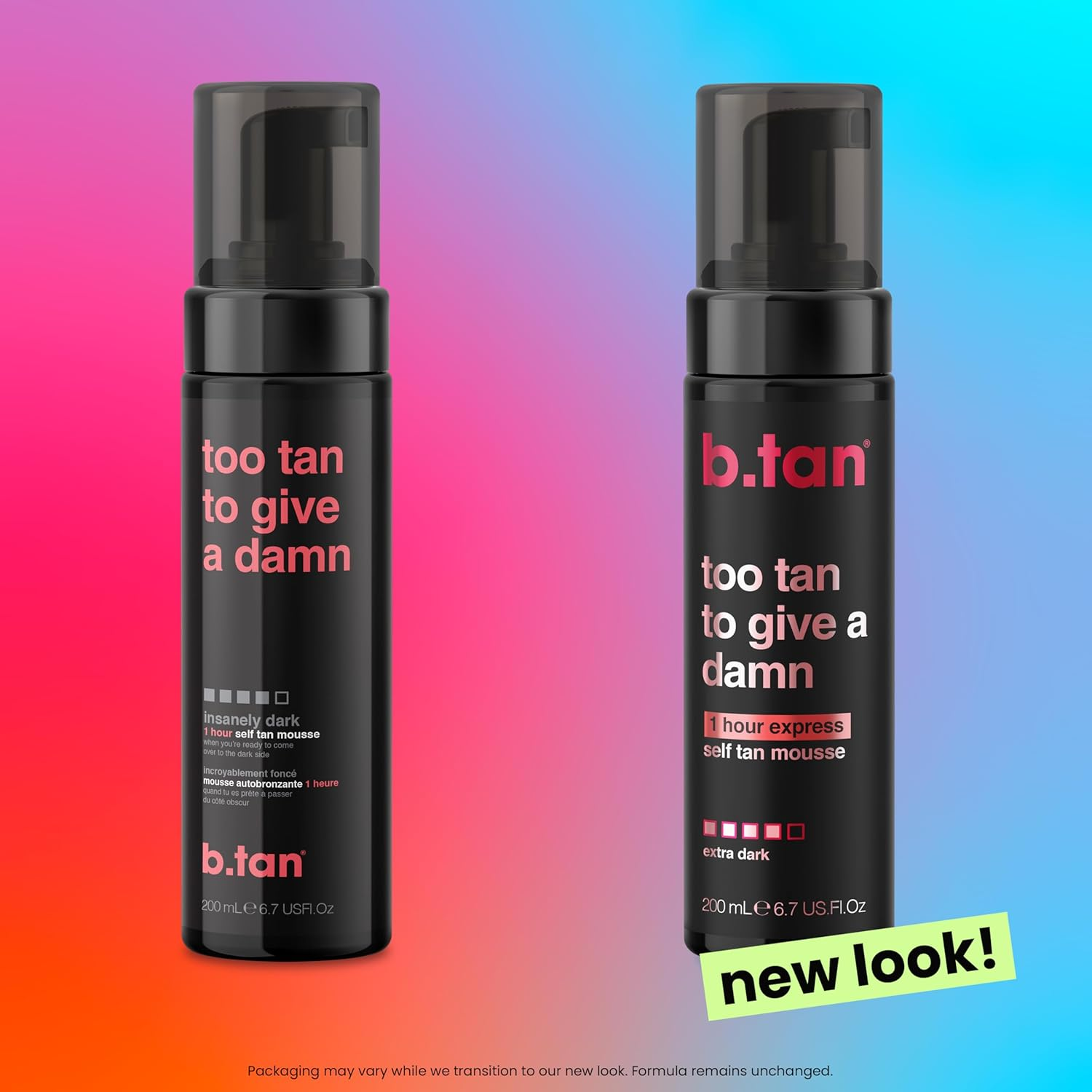 B.Tan Too Tan to Give a Damn Self Tan Mousse for Unisex 6.7 Oz Mousse image number 4