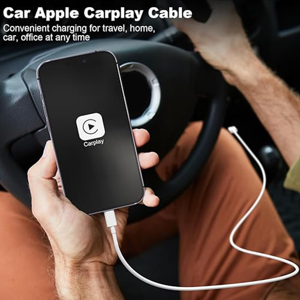 Car Carplay Cable for Iphone 17 15 16 /Air/Pro Max, USB a to USB C for Carplay for Iphone USB Cord, Car Charger for Iphone 17 Air Charging Cable, Ipad Pro, Ipad Air 5Th, Mini 6Th Gen Car Charger Cord