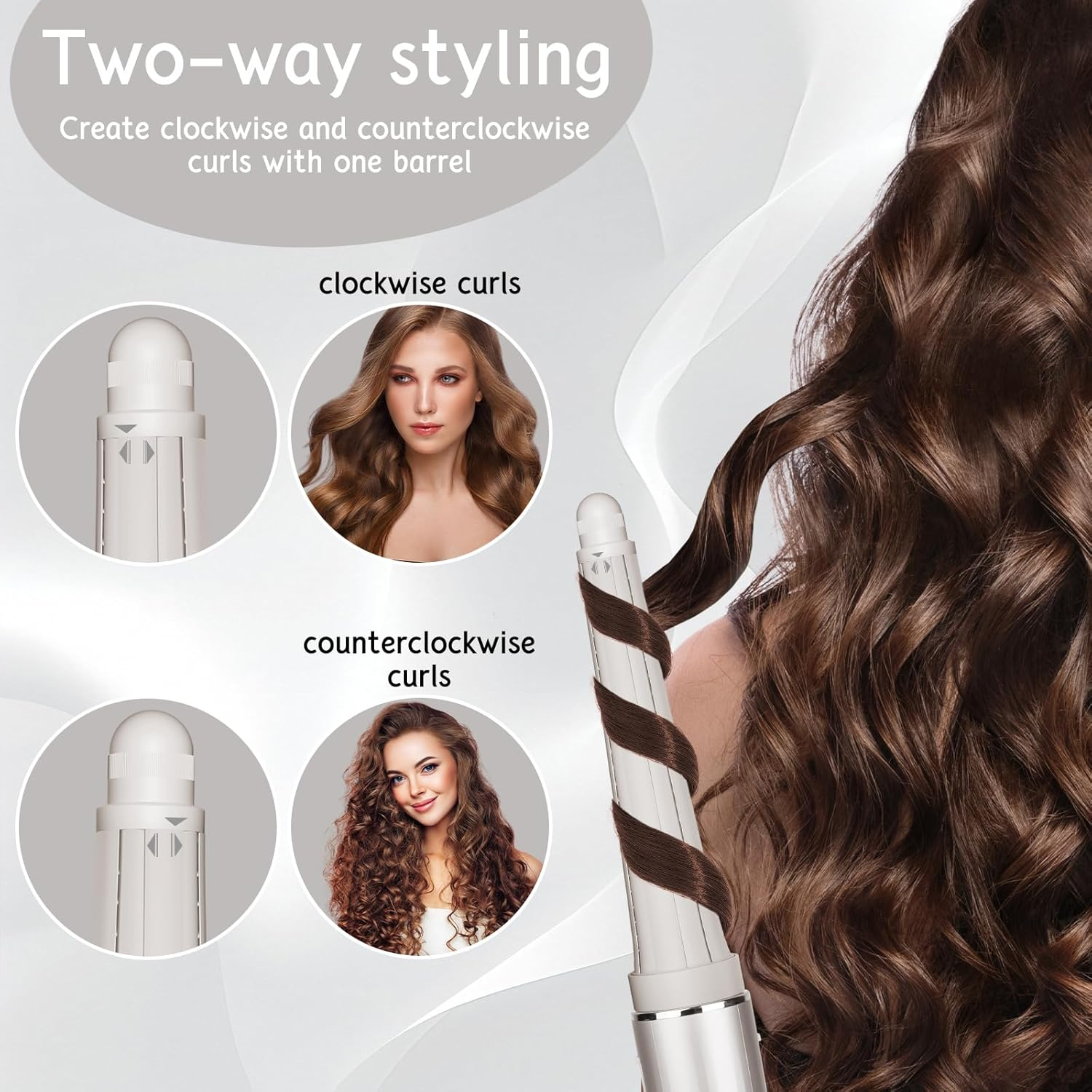 ZEPHBLOW Long Conical Barrel for Shark Flexstyle, 0.8-1.4Inch/ 20-36Mm Conical Curling Barrels Compatible with Flexstyle HD400, Self-Curling Hair Roller Curlers Attachment for Long Hair image number 4