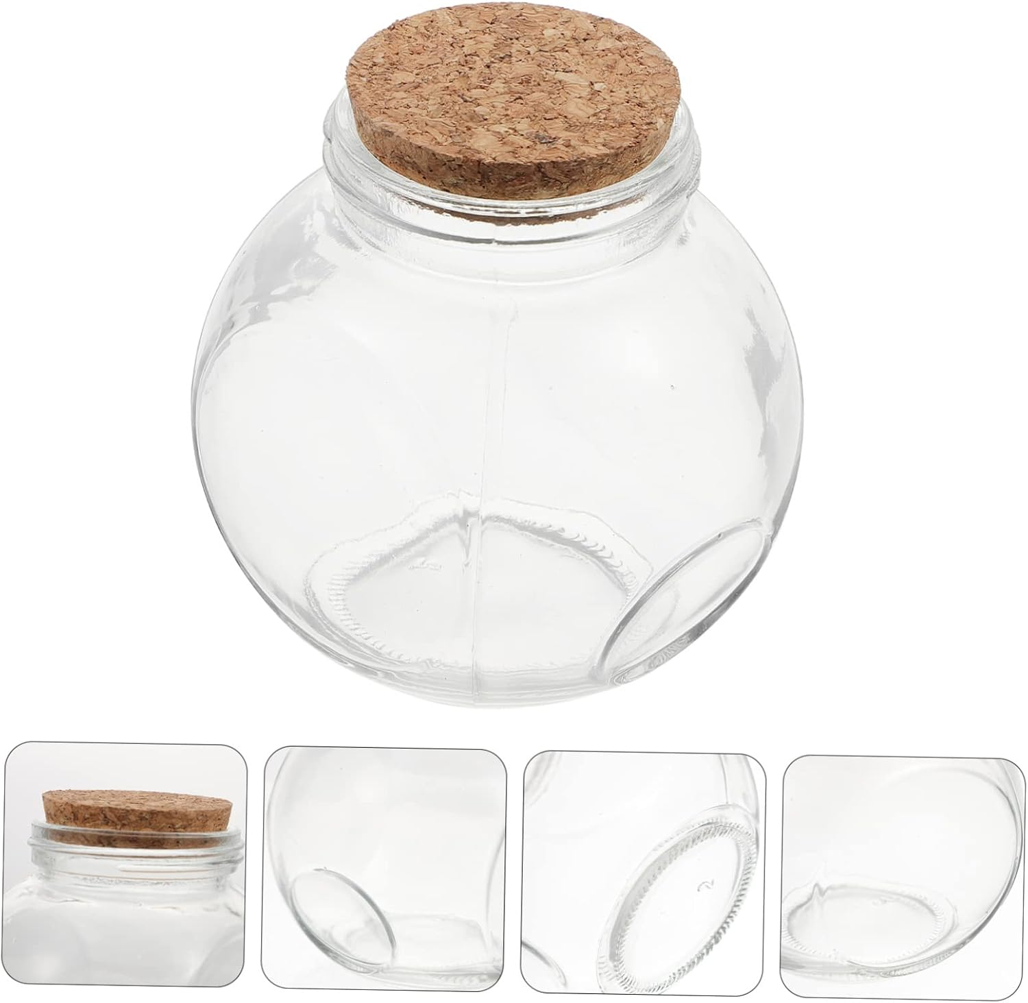 STOBAZA DIY Wishing Glass Bottle Wooden Cork Storage Jar for Creative Crafts Ideas and Home Decor image number 4