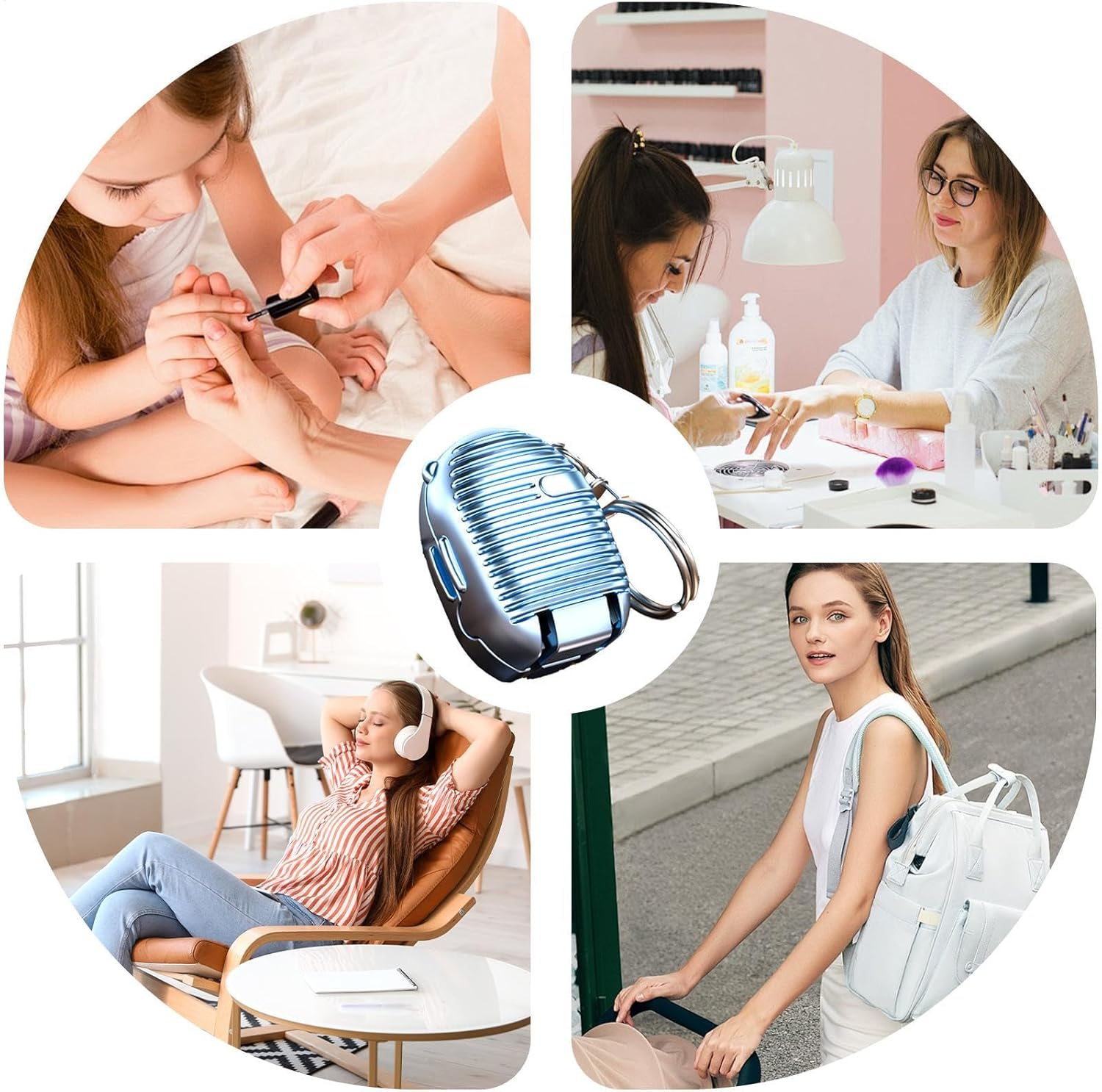 Nail Clippers | Cute Stainless Steel Nailclippers Purse Charm | Portable Finger Nail Clippers, Multifunctional Finger Nail Clippers for Traveling, Camping, Daily Use - Rose Gold image number 4