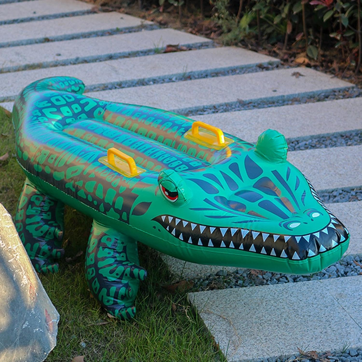 Alligator Pool Float - Alligator Shape Pool Floaties | Inflatable Alligator Pool Floaties, Lake Beach Floaty for Summer Pool image number 3