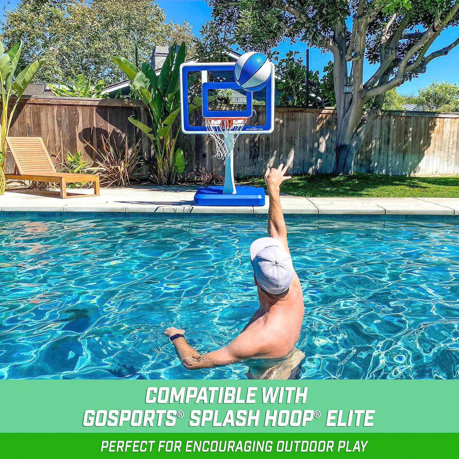 Gosports Water Basketballs 2 Pack - Choose between Size 3 and Size 6, Great for Swimming Pool Basketball Hoops image number 2