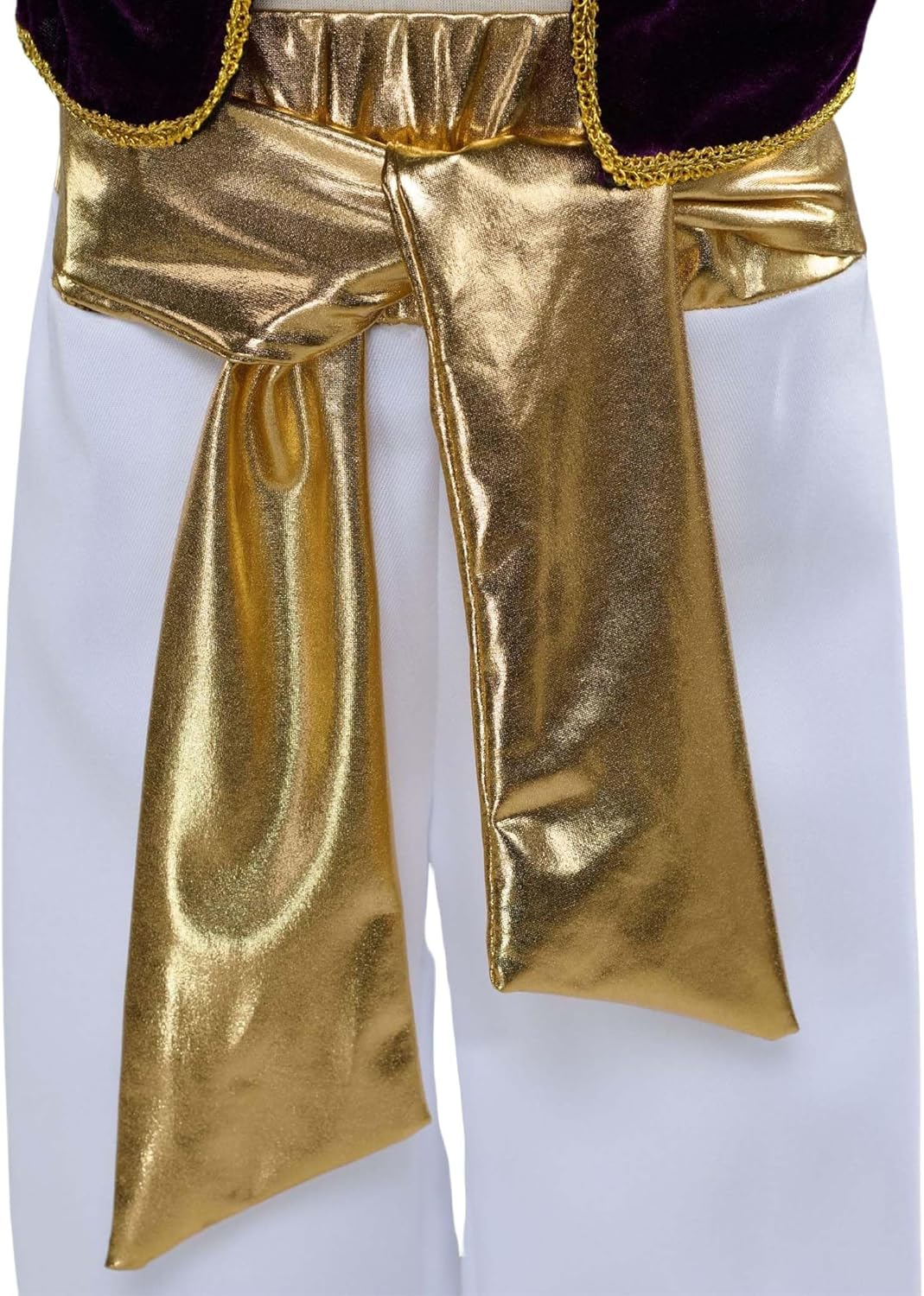 Boys Arabian Prince Costume Halloween Costumes Kids Suit with Vest, Waistband, Pants image number 1