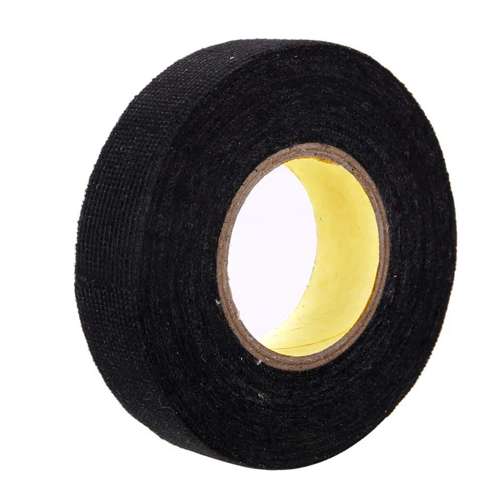 Wiring Harness Cloth Tape,Morechioce Car Waterproof Tape Noise Reduction Car Wiring Harness Tape Electrical Insulation Tape Heat-Resistant Adhesive for Car Motorcycle 25M X 3Cm,Black image number 5