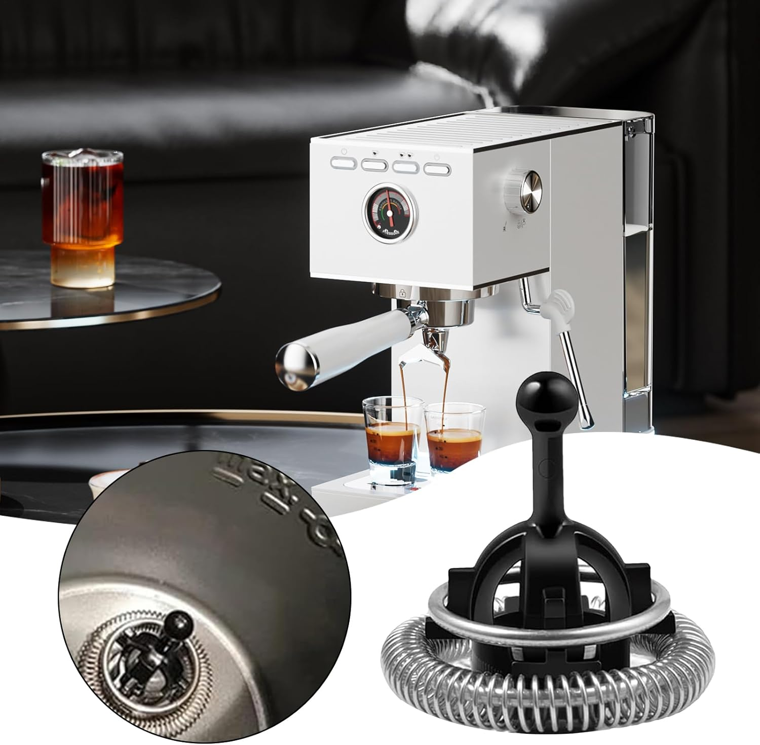 Milk Frother Parts, Espressos Blender Replacement, Coffee Machine Whisk Spare Parts for Nespressos, Whisk 3/4, Blender Replacement for Coffee Tea image number 4