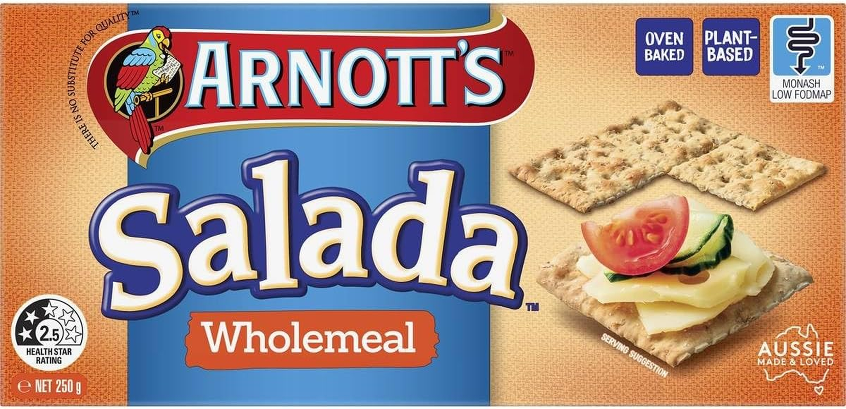 Arnott'S Salada Wholemeal Crispbreads 250 G