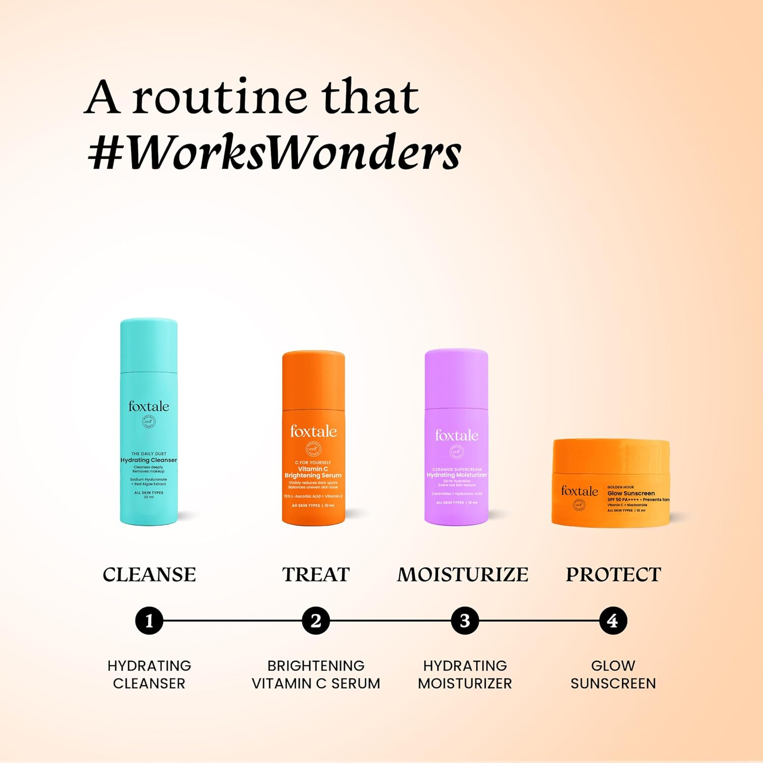 Foxtale 15% Vitamin C Face Serum for Glowing Skin | Pure L-Ascorbic Acid and Vitamin E | Brightening Serum for Dark Spots,Dull Skin,Uneven Skin Tone | All Skin Types | 10 Ml image number 1