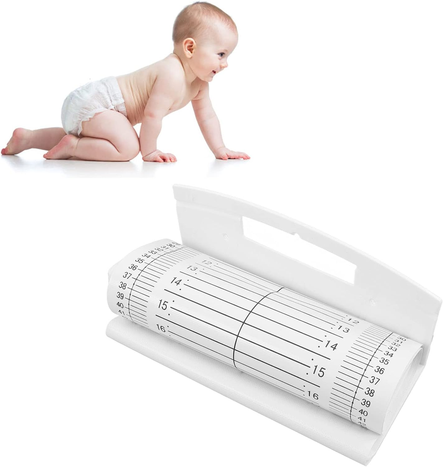 Growth Chart for Kids, Washable Collapsible Height Chart for Toddler, Baby, 10-99Cm Baby Growth Height Measurement, Support Wall Hanging Standing Measurement or Lying down Measurement image number 3