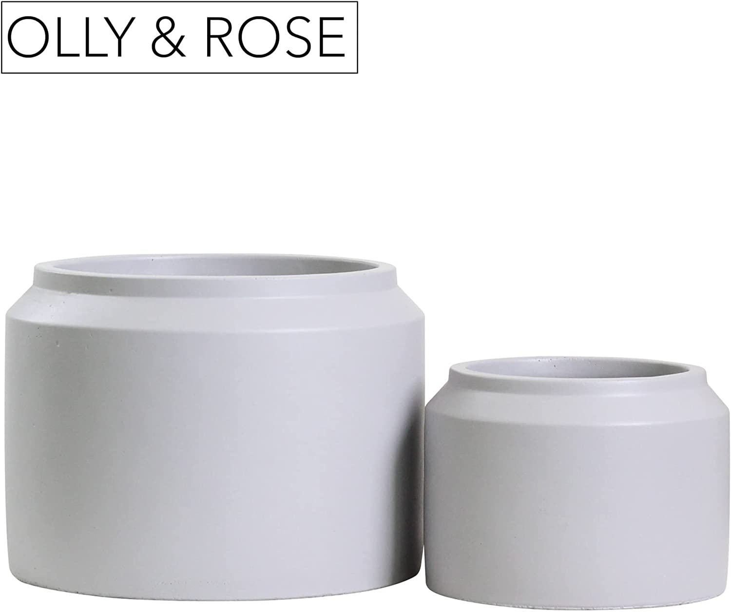 Porto Plant Pots - Matt Black Ceramic Jar Design Plant Pots Indoor & Outdoor Set 2 Planters (Matt Black)