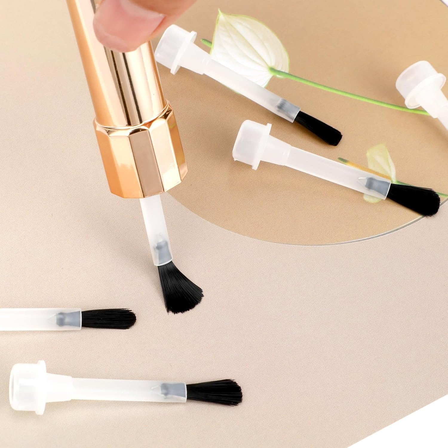 Replacement Nail Polish Brush Kit, 26 PCS Disposable Nail Polish Brush Powder Liquid Fingernail Replacement Brushes Bristles Nail Brushes with Handle for Nail Art Design Gel Polish Acrylic Application image number 5