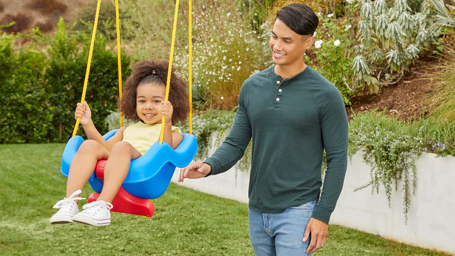 Little Tikes 2-In-1 Snug 'N Secure Swing, Blue image number 5