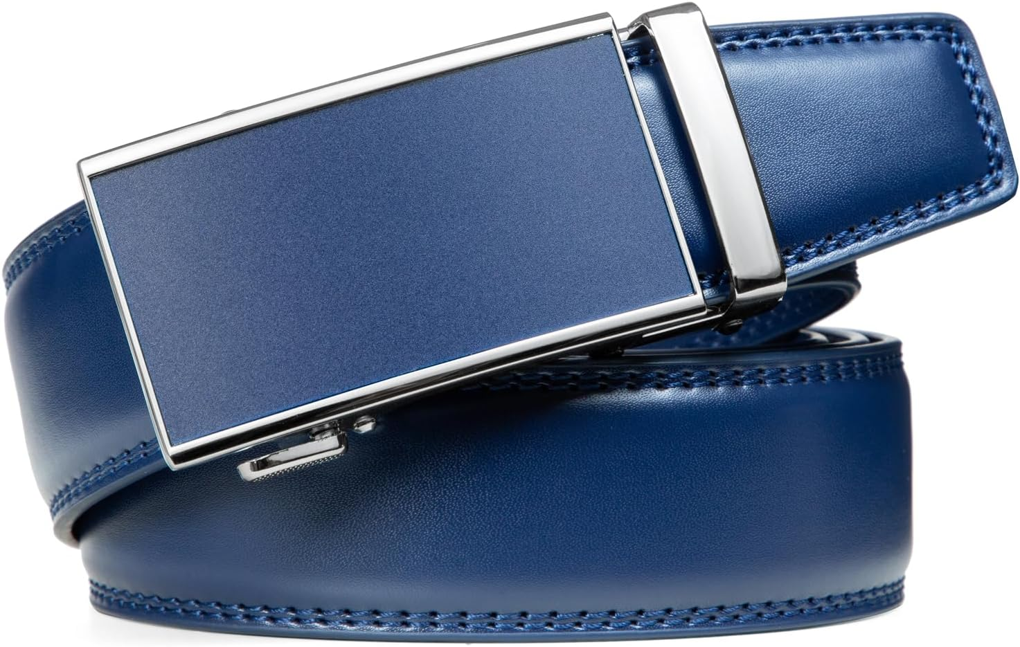 Belt for Men,Leather Ratchet Click Dress Belt with Automatic Slide Buckle Adjustable-35Mm Wide image number 1