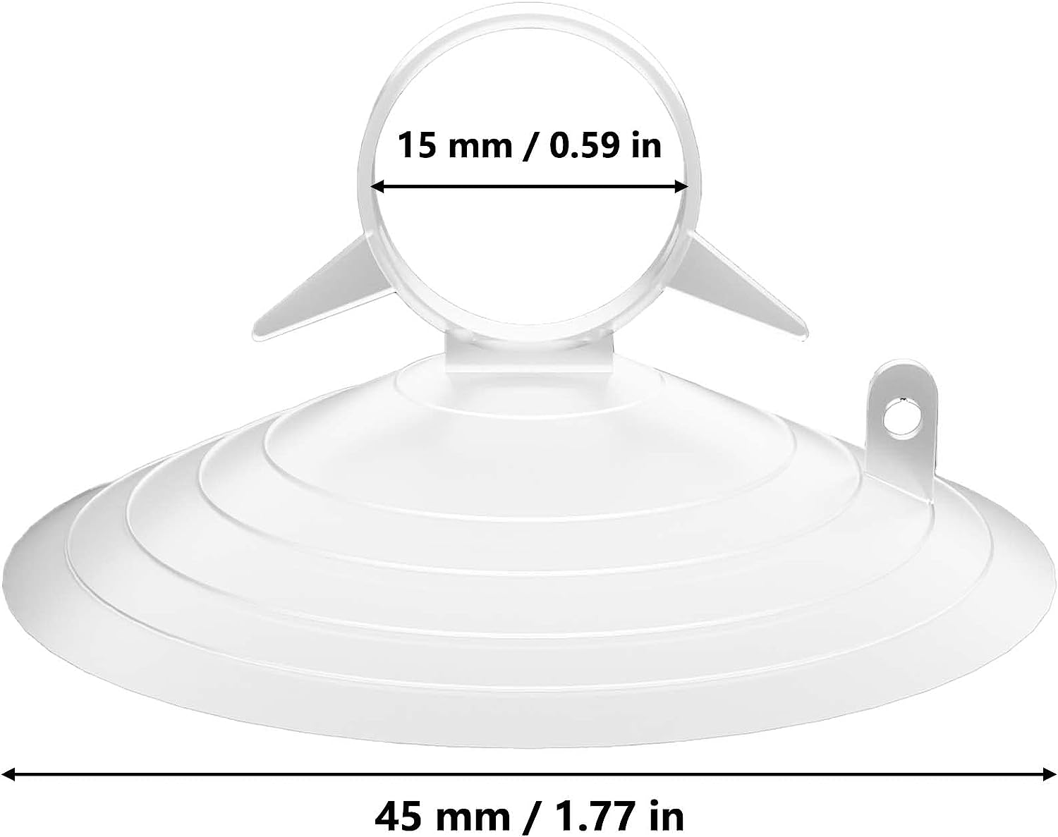 30 Pcs Car Glass Windshield Sunshade Suction Cups Aquarium Pipe Suction Cups Clear Christmas Suction Cups with Loops for Kitchen Bathroom Office Glass Window image number 5