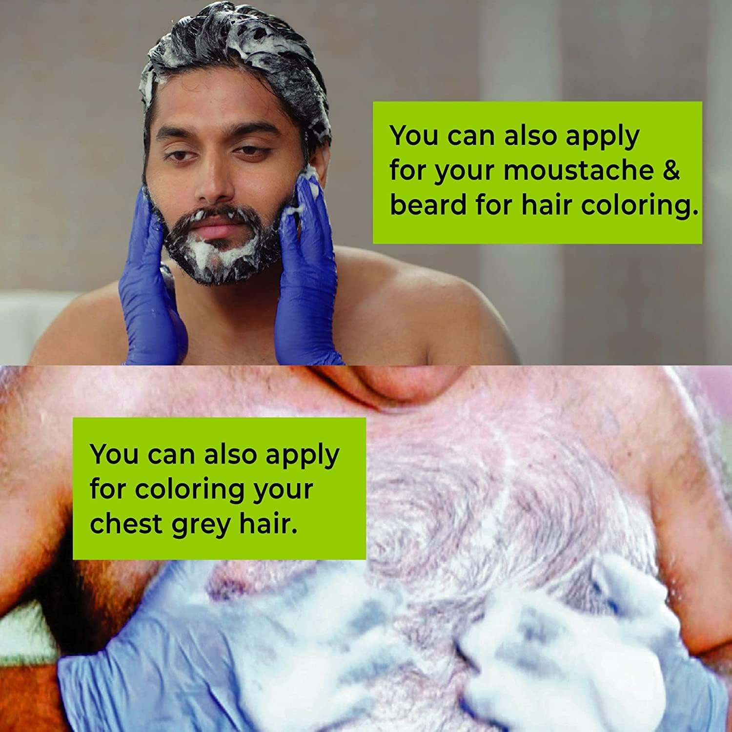 Vcare Super Eazzy Hair Colour Shampoo for Women and Men 20Ml | Only 5 Minute Root Hair Dye Coloring Kit Head, Moustache, Beard, Hands, Chest | No Parabens, Ammonia and Sulfates (Pack of 10, Black) image number 2