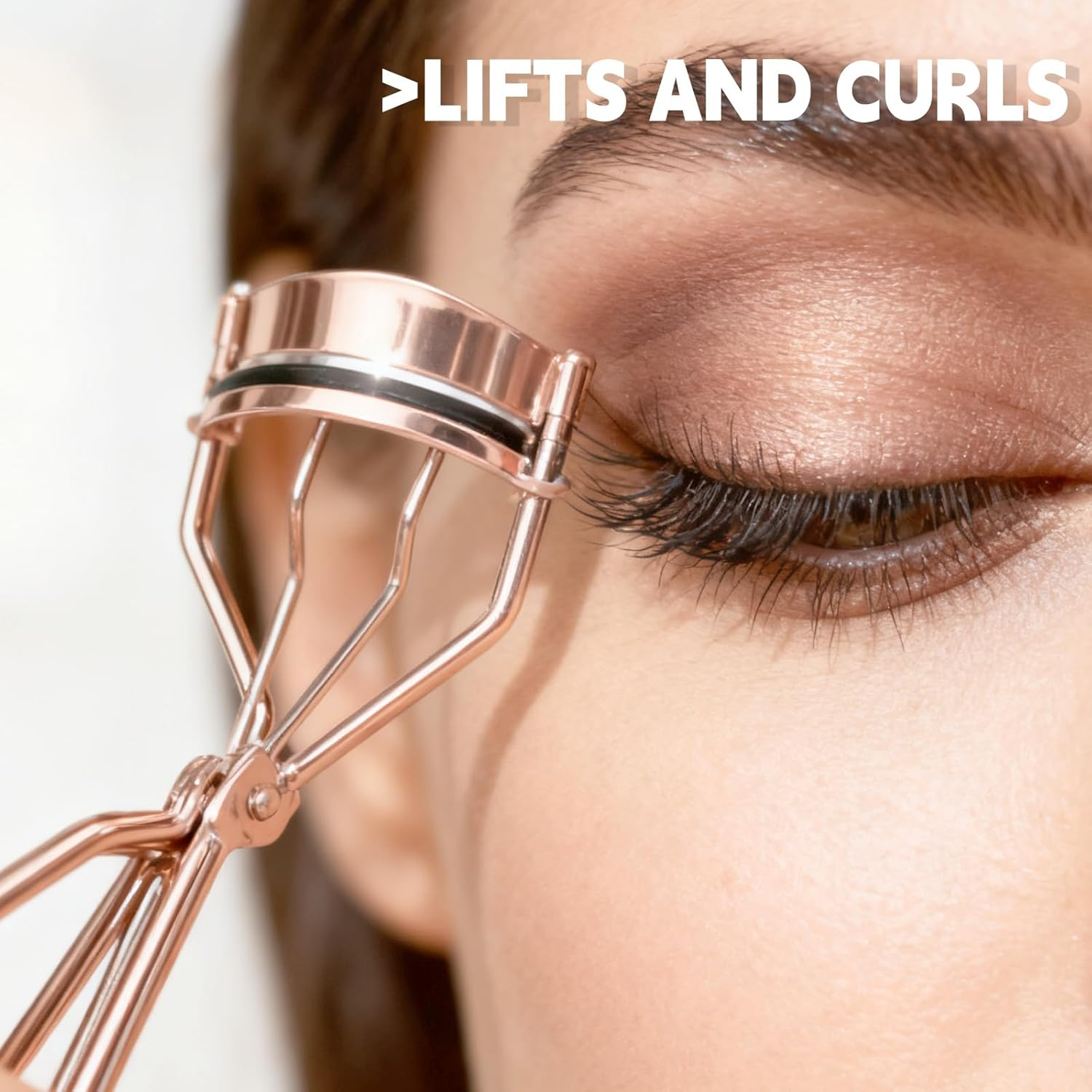 Eyelash Curler, Eye Lash Curler with Comfort Grip Gentle Tool for Lifted Lashes Use with Mascara for Extra Volume, Pink image number 1