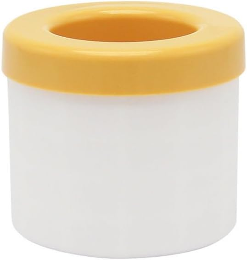 AIMALL Silicone Ice Cream Mold Ice Box Food Grade Silicone Ice Cream Maker, Household Ice Bucket with Easy Release, Available in Yellow, Blue, and Grey, 3.35"X3.54"X3.15"