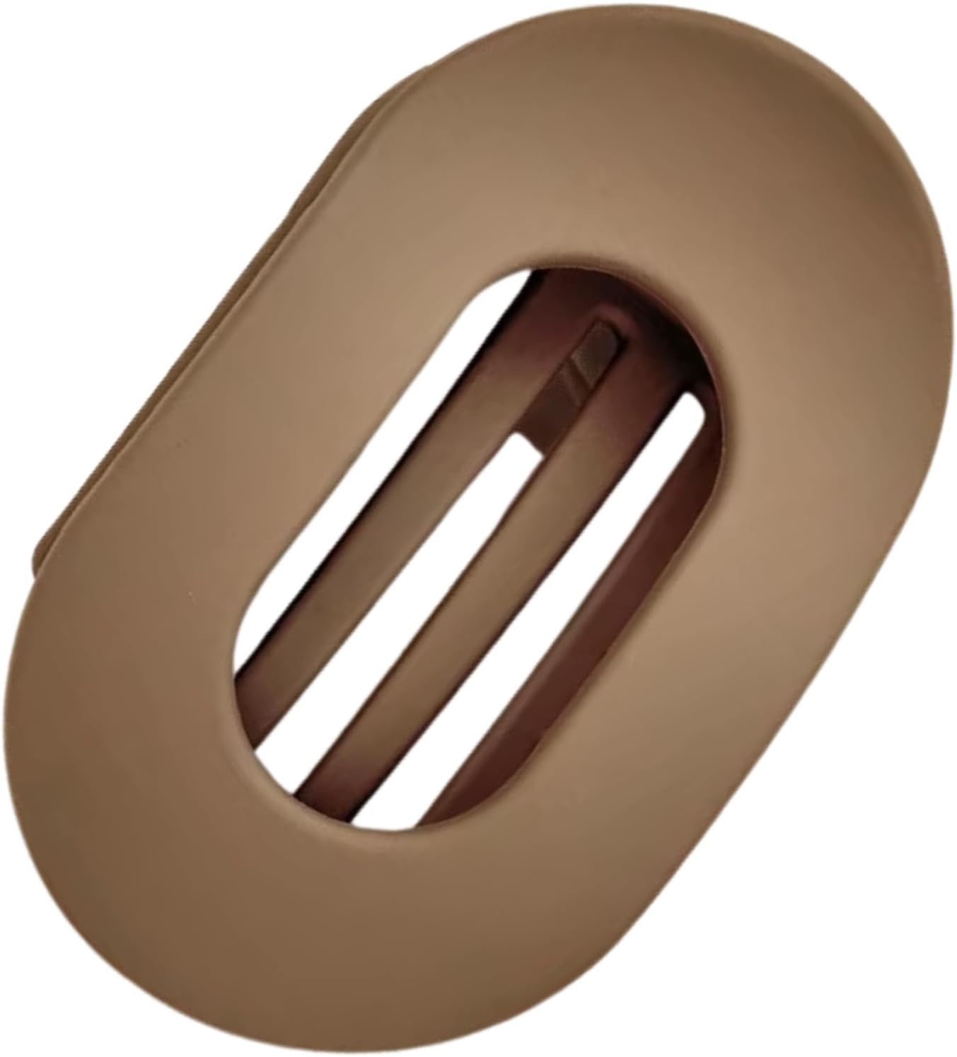 1 Piece Benglatt French Hair Clip - Flat Duck Bill Claw Clip Non-Slip Tortoise Shell Design for Women (Matte Light Brown)