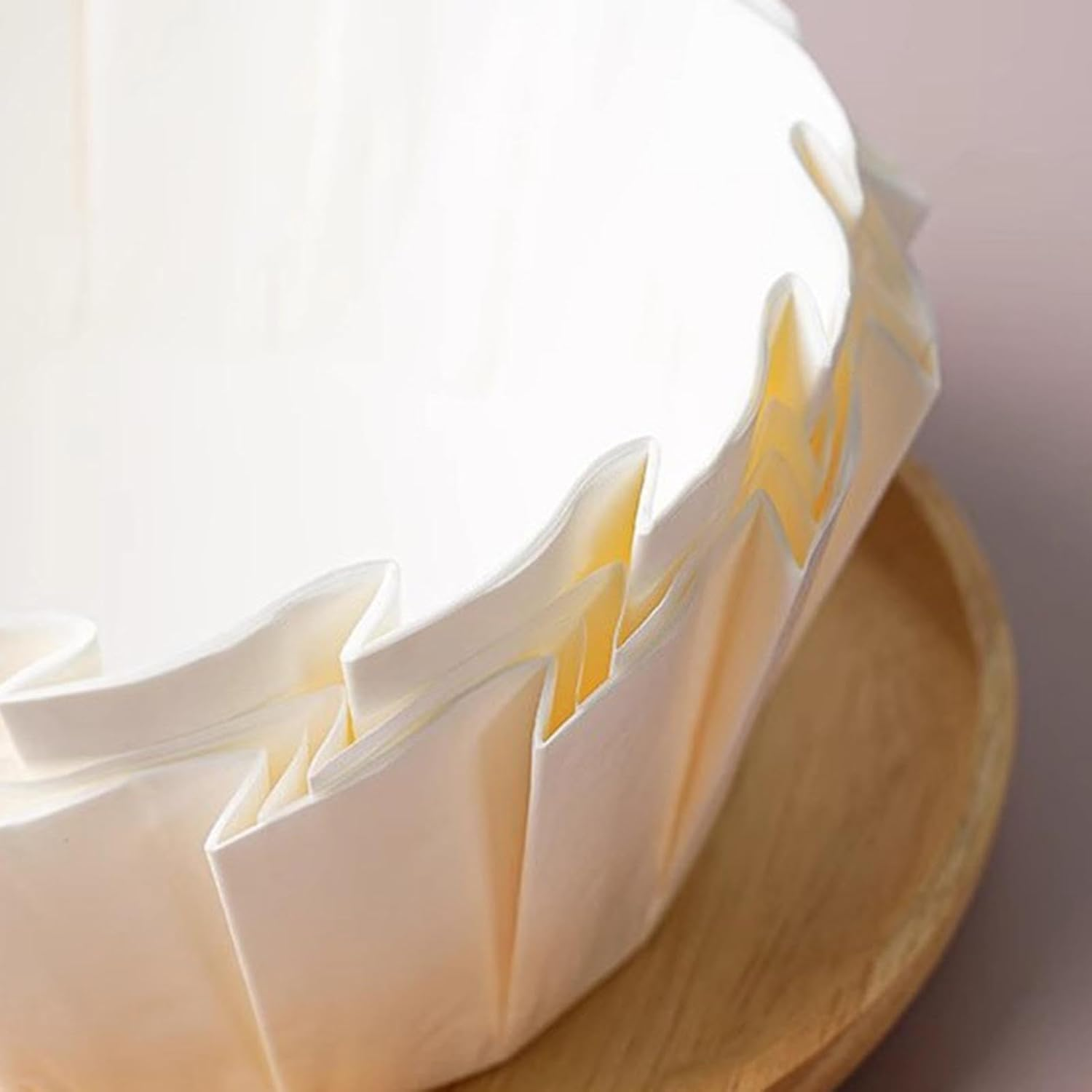 Maciun Cake Paper | 50X Oil-Proof Basques Cake Paper Liners | Parchment Paper Rounds, Paper Bakeware, Dessert Liners, Cupcake Wrappers for Oven, Air Fryer image number 2