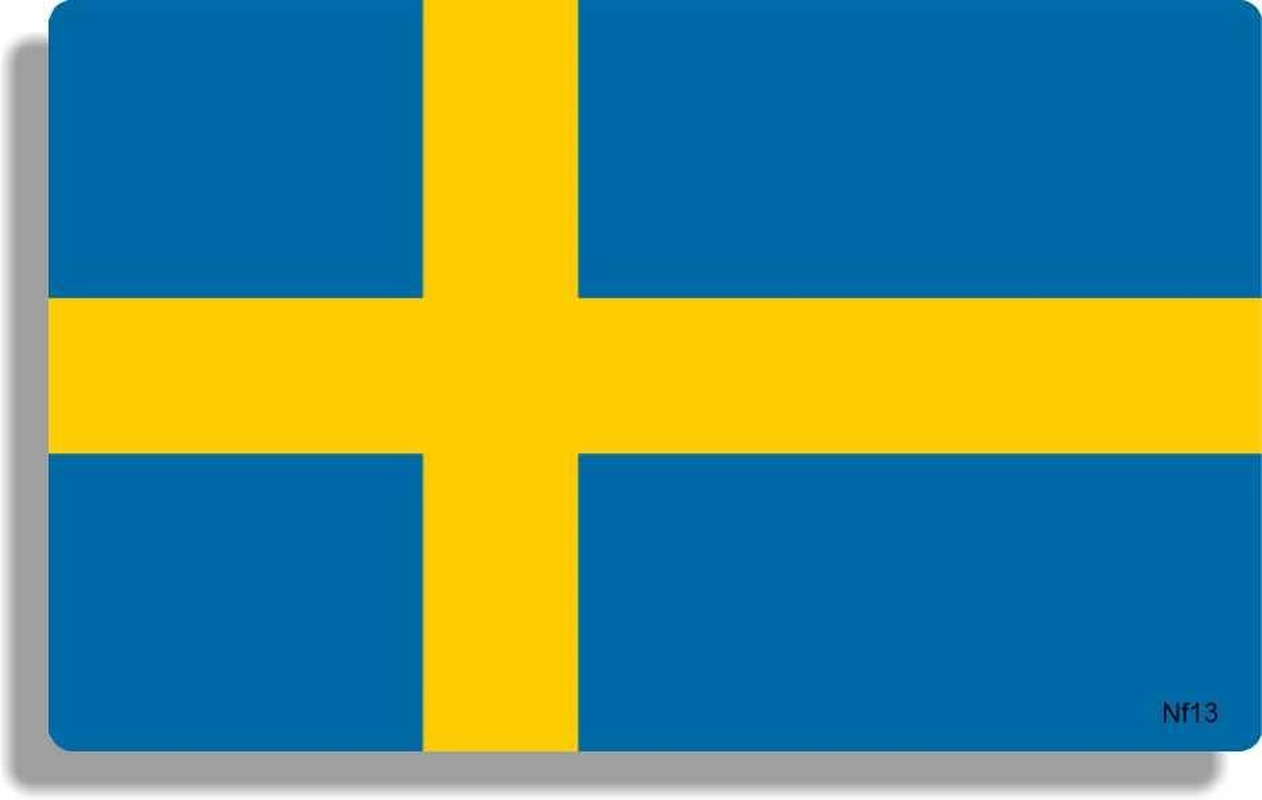 Gear Tatz - Swedish Flag - Bumper Sticker - 3 X 5 Inches - Professionally Made in the USA - Vinyl Decal (Vinyl, X1) (Vinyl, X1) image number 2