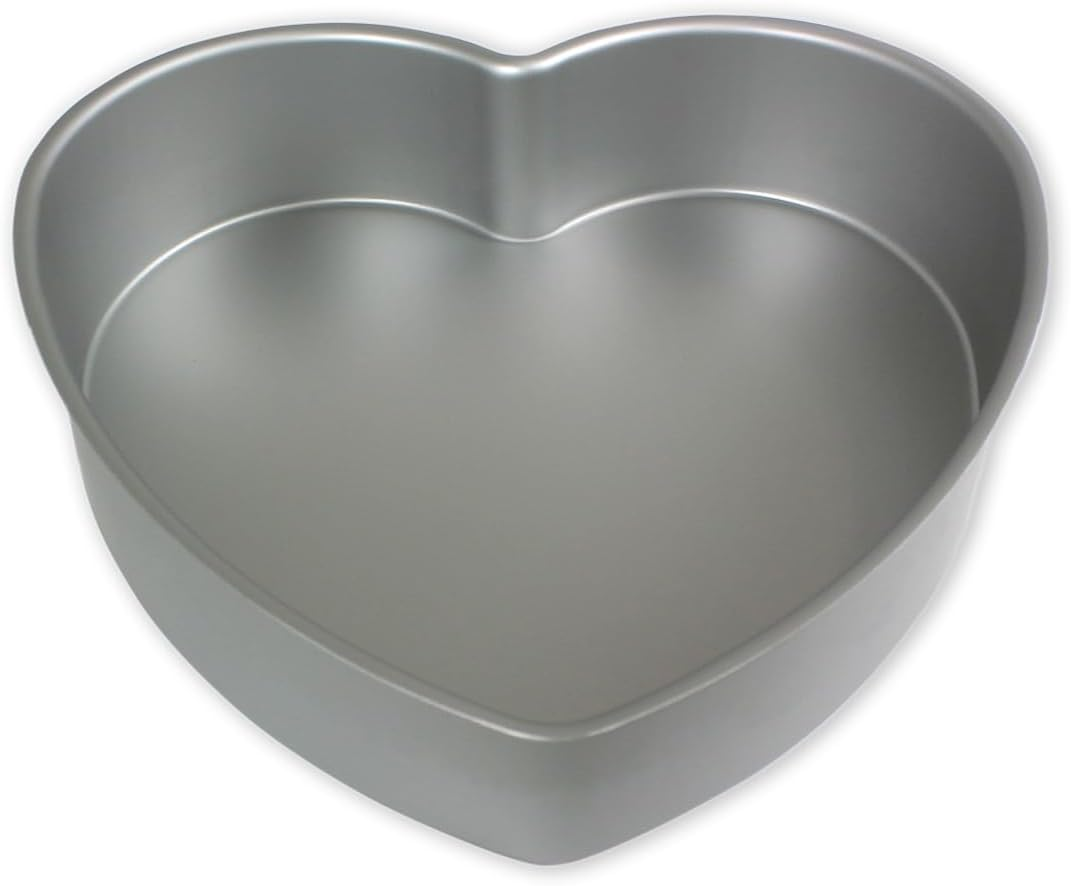 PME Anodised Aluminium Heart Cake Pan,Silver,6 X 3-Inch Deep image number 1