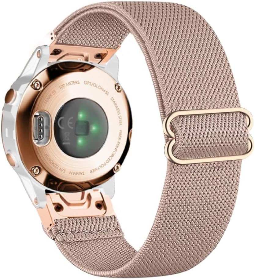 TUCOMO Elastic Nylon Wristband Compatible with Garmin Fenix 7S / Fenix 6S / Fenix 5S / Descent Mk2S, Quick Fit 20 Mm Loop Stretchy Replacement Strap for Garmin Epix Pro 42 Mm Men Women