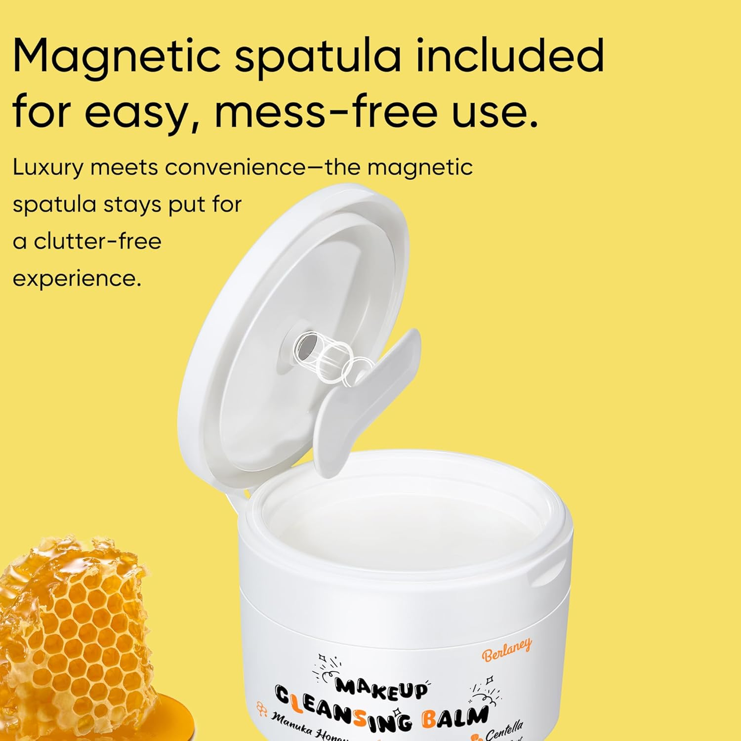 Berlaney Makeup Remover Balm, with Manuka Honey & Centella Asiatica, Soothing Cleansing Balm with Beef Tallow for Dry, Sensitive Skin, Deep Cleanse & Moisturize, 3.53 Oz image number 6