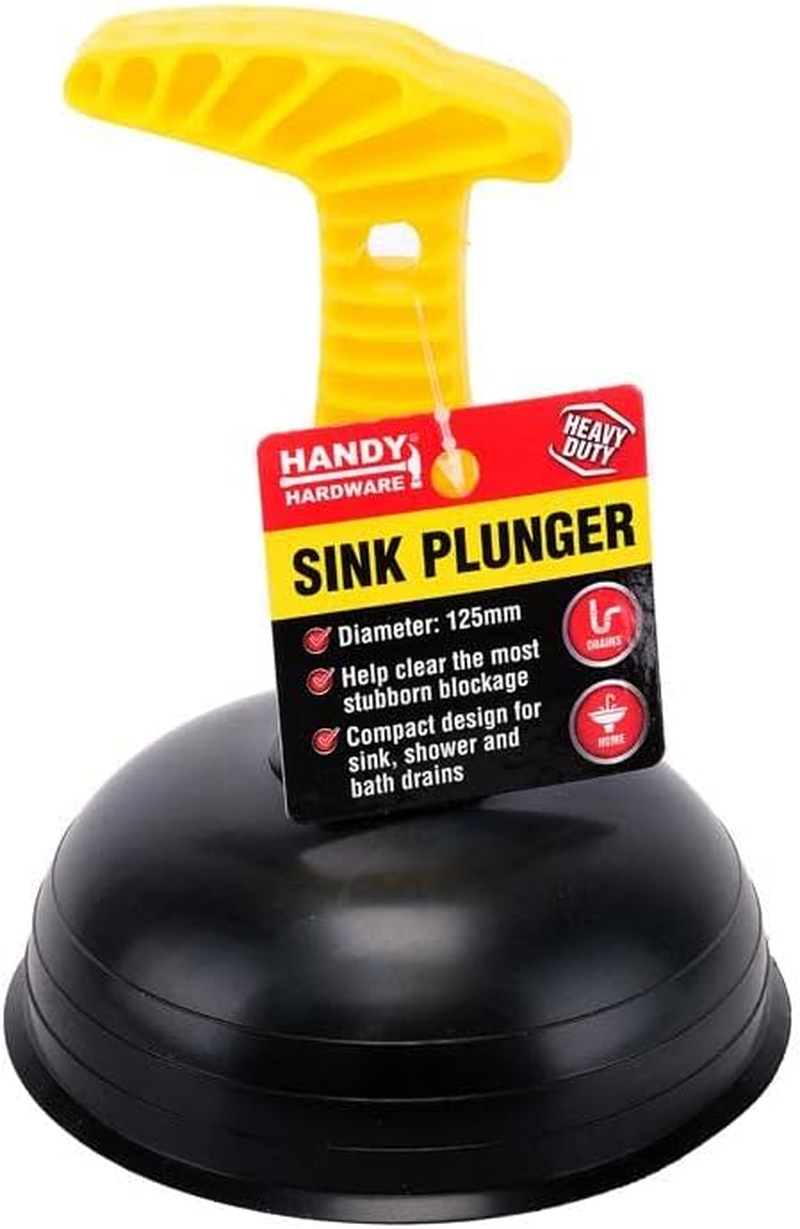 Sink Plunger Control Grip Plumbing Blockage Waste Drain Kitchen Unblock Plunger image number 3