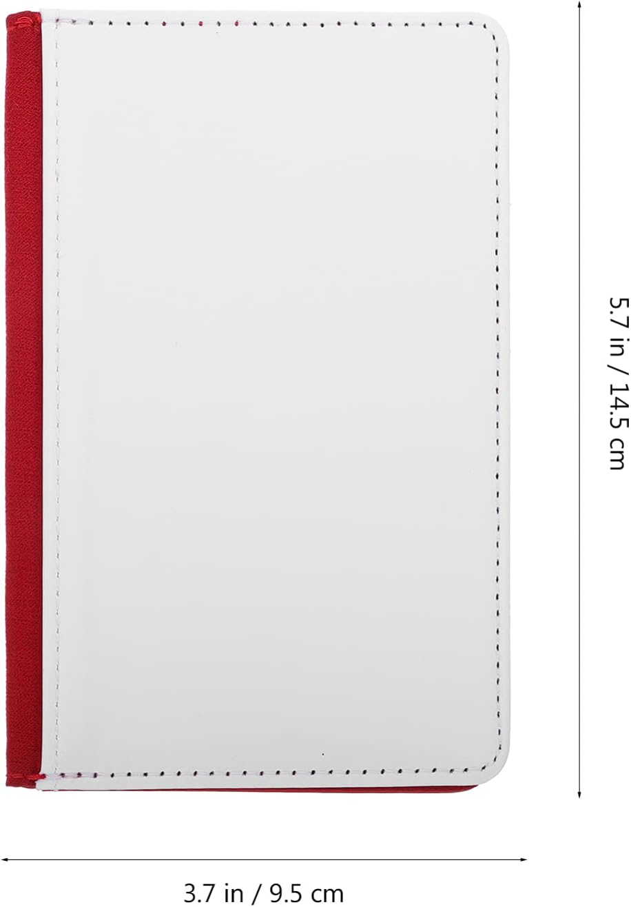 MOBUTOFU 3Pcs Family Travel Document Holder Leather Passport Wallets Multi-Pocket Storage Organizer Card Wallet Holder image number 5