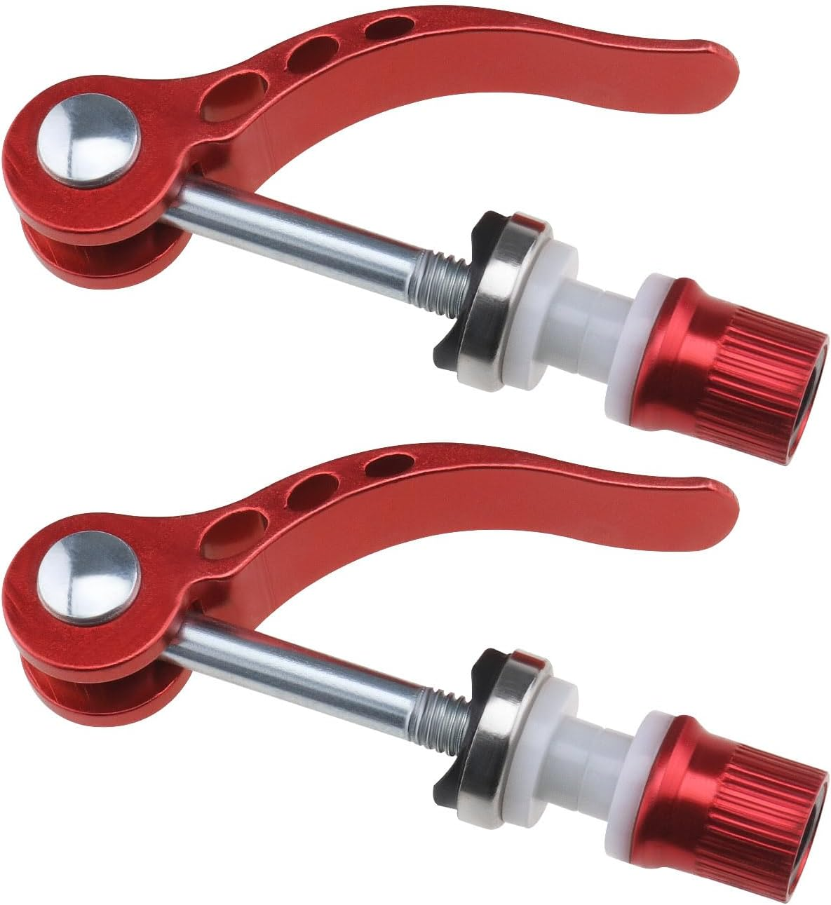 Create Idea 2Pcs M6 65Mm Bike Quick Release Seatpost Clamp Bicycle Seat Bolt Tube Lengthen Lock Nut Saddle for Road Bike Mountain Bike