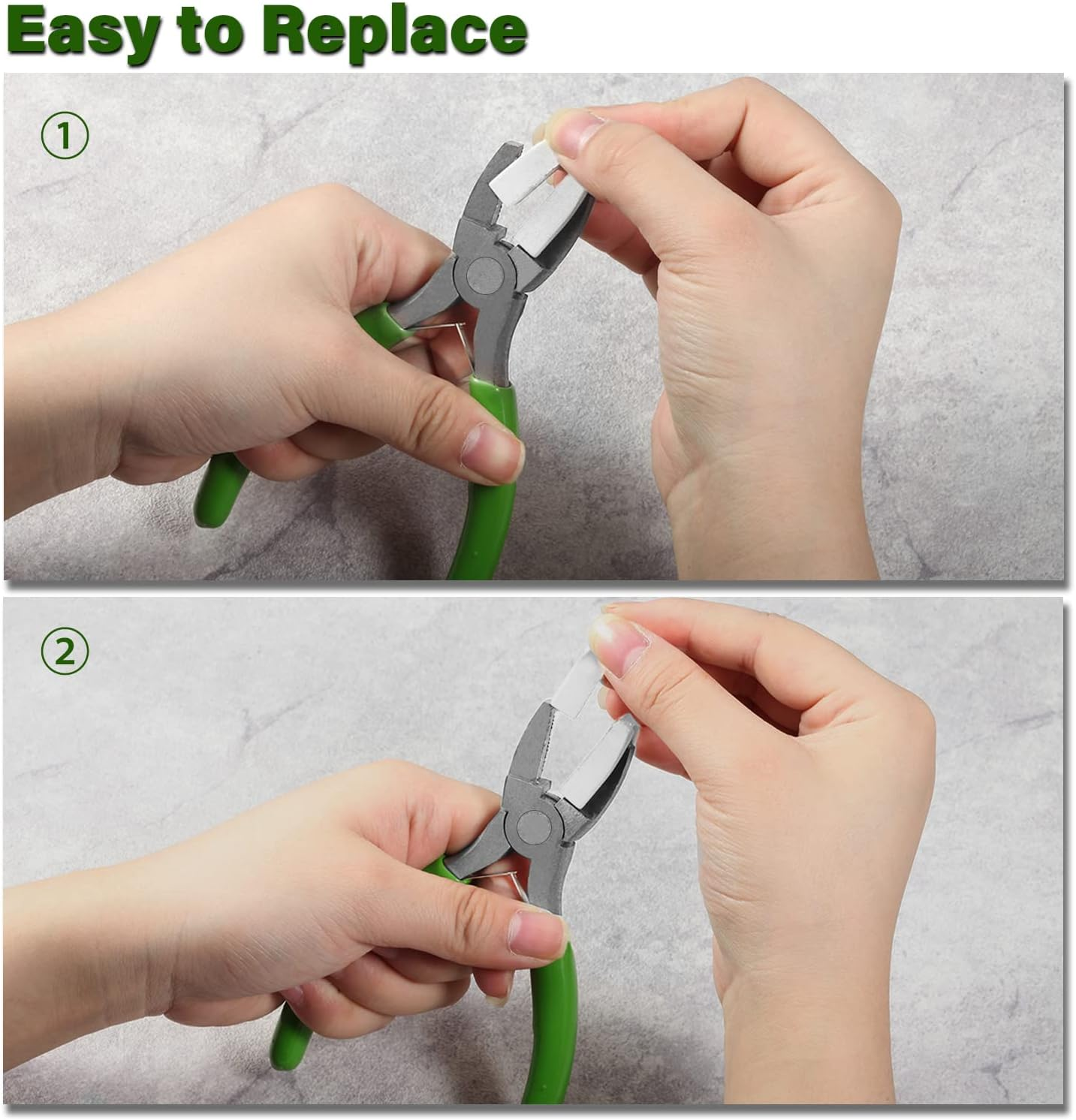 SPEEDWOX Double Nylon Jaw Pliers 5 Inches with Extra Nylon Jaws Wire Straightener Pliers with Double Leaf Spring Jewelry Making Tool for Beading Twisting Shaping Wire image number 3