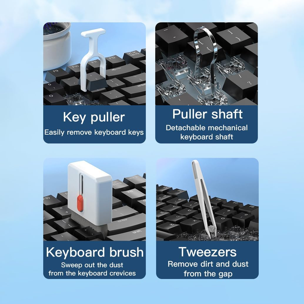 32 in 1 Multifunctional Cleaner Kit for Electronic Devices,Yakiter Computer Laptop Cleaner Kit,Multi-Function Tools for Laptop, Keyboard, Phone, Camera, Earbuds image number 2